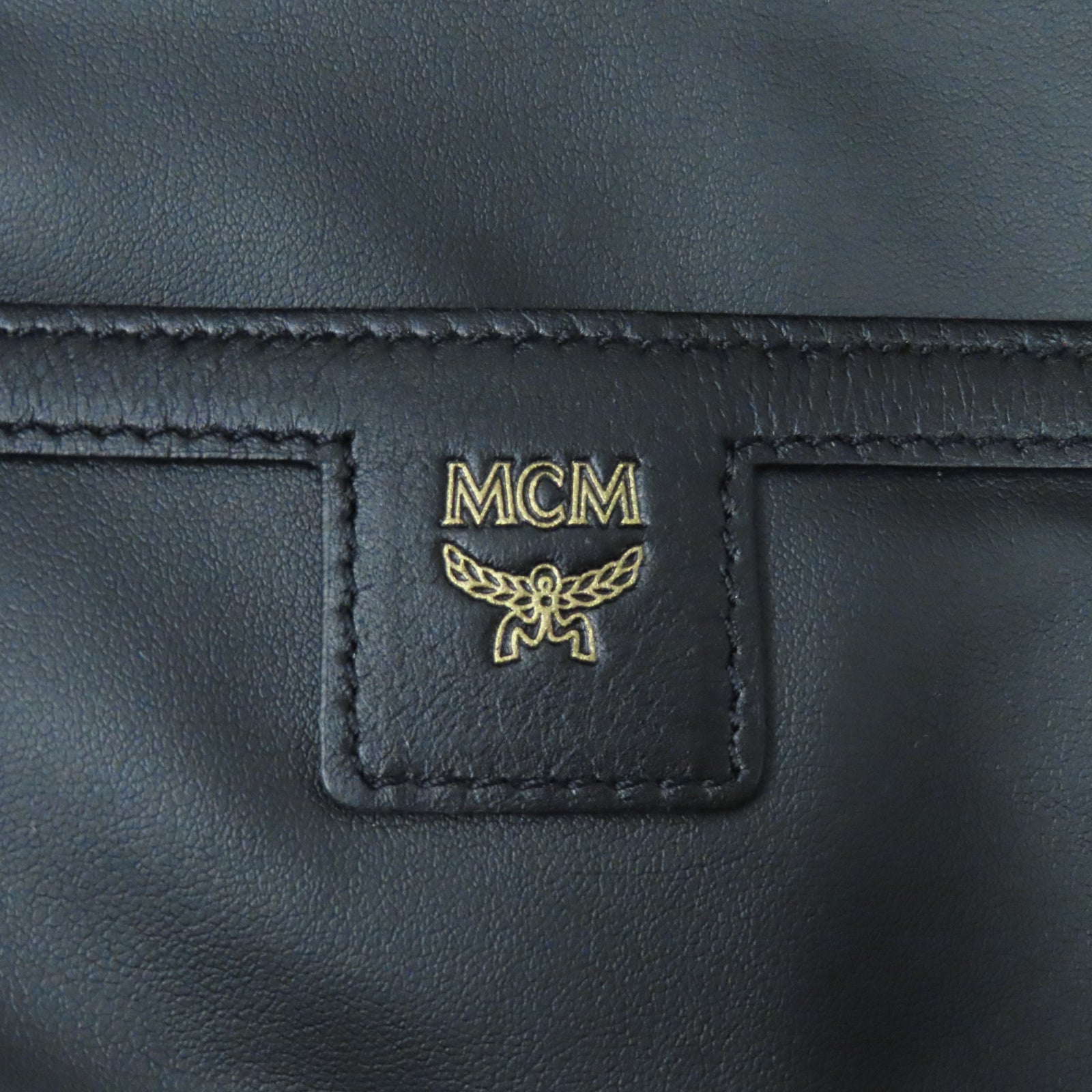 MCM 【激減優惠】塗層帆布Backpack金扣背包橙色