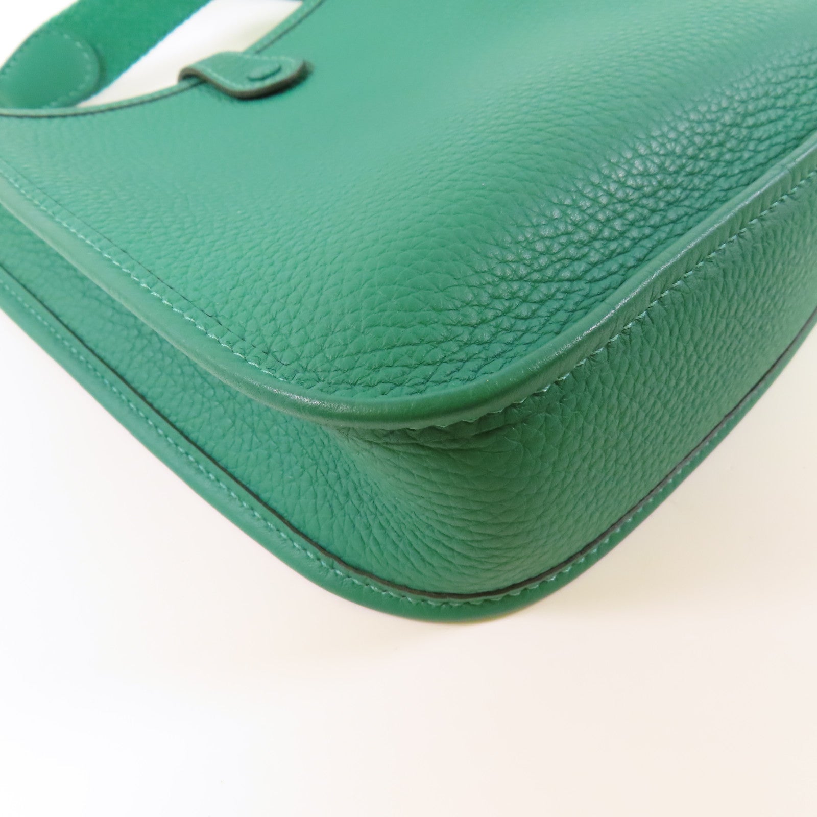 HERMES GHW Evelyne TPM Shoulder Bag Vertigo Green