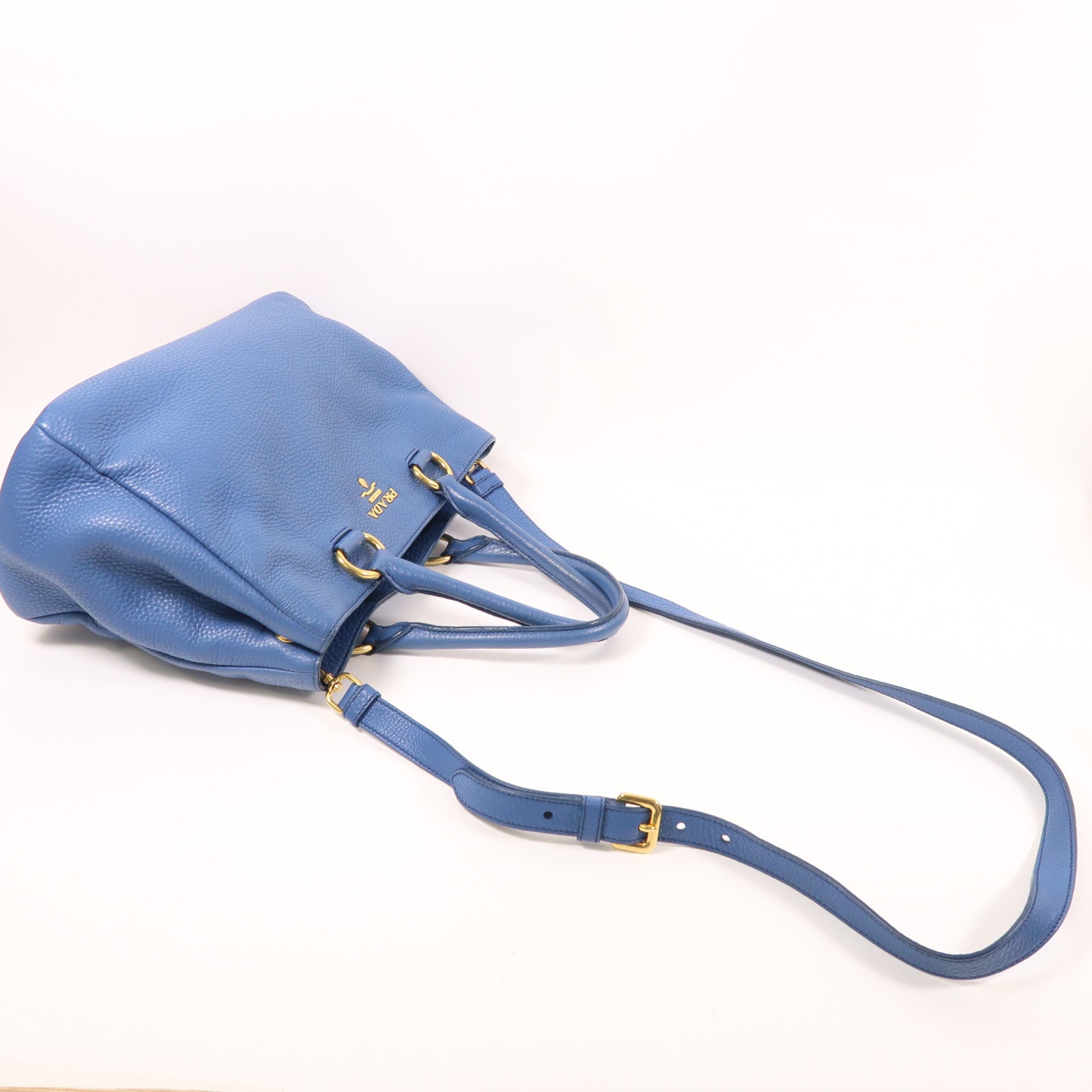 PRADA 牛皮皮革2 Way Shoulder金扣手挽肩背兩用袋