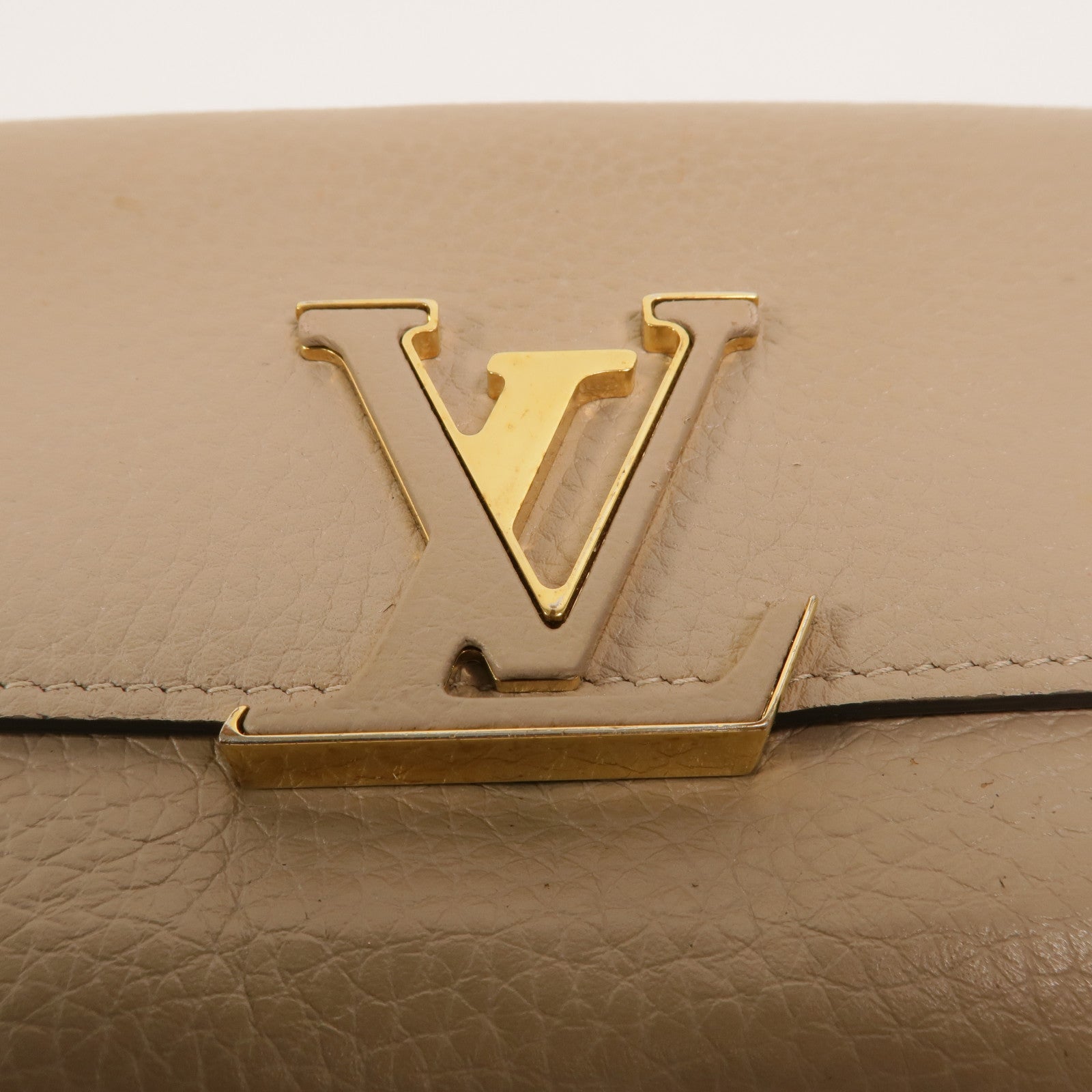 LOUIS VUITTON 牛皮皮革Capucines長錢包