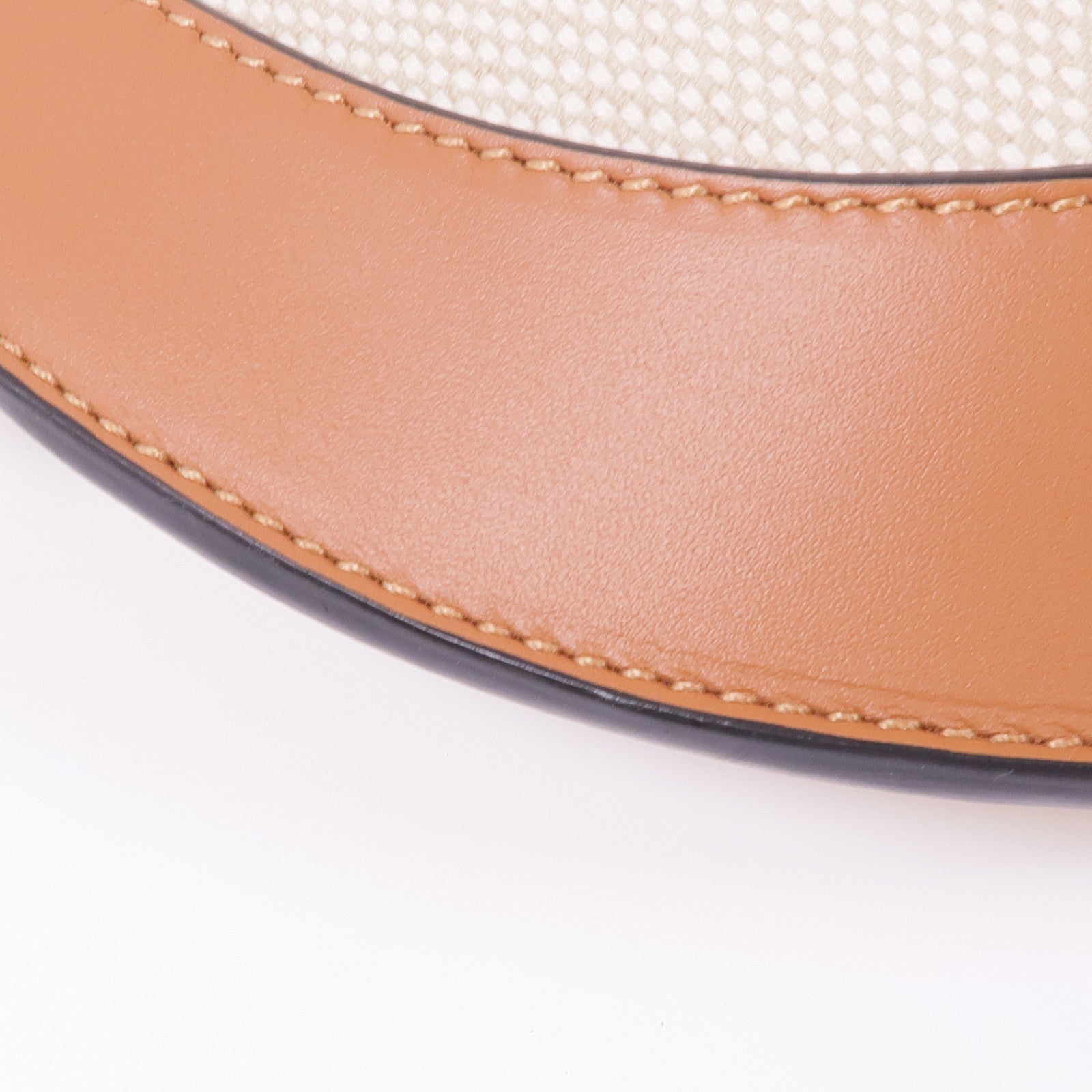 LOEWE 牛皮皮革/帆布Shoulder Bag金扣肩背袋