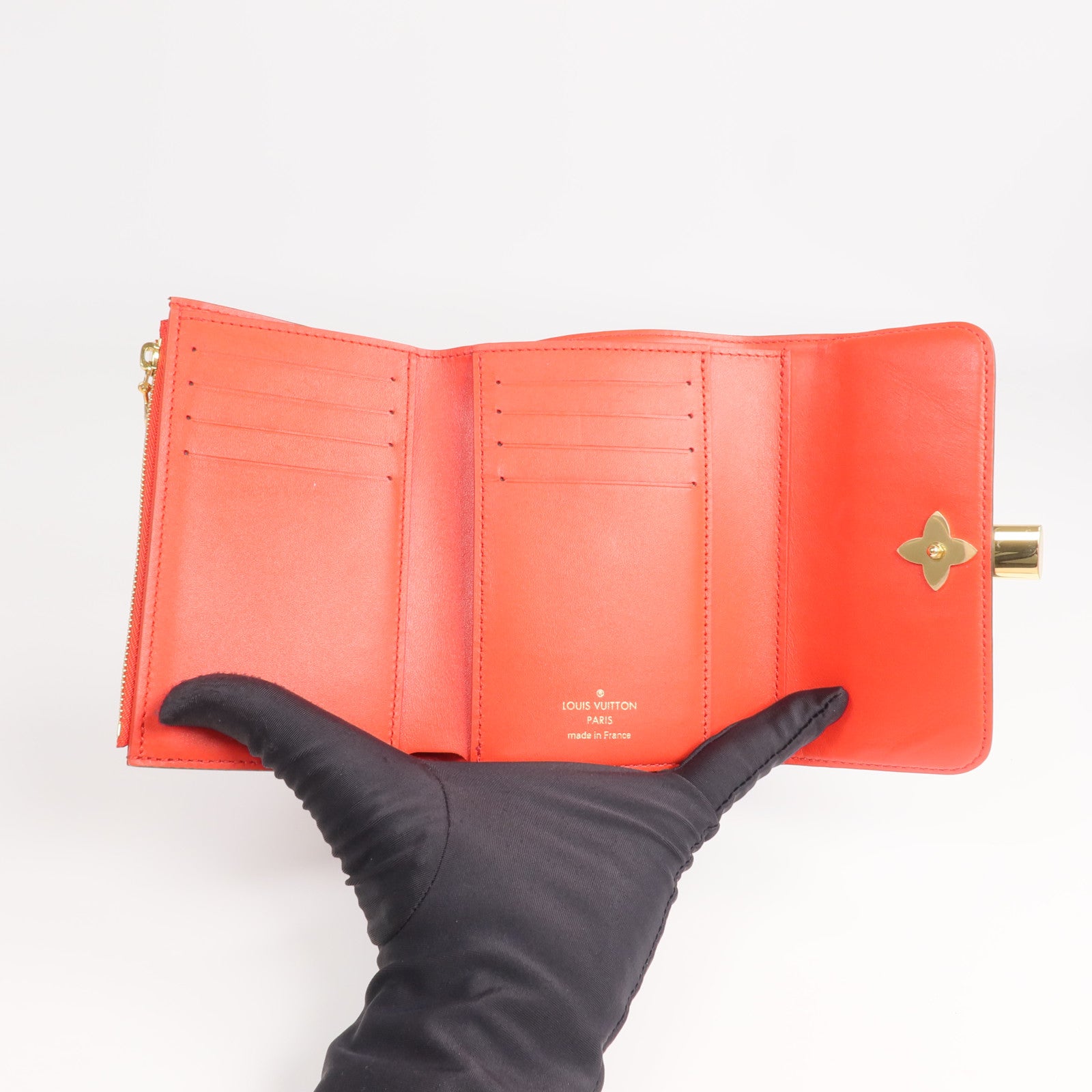 LOUIS VUITTON Monogram Flower Lock金扣錢包
