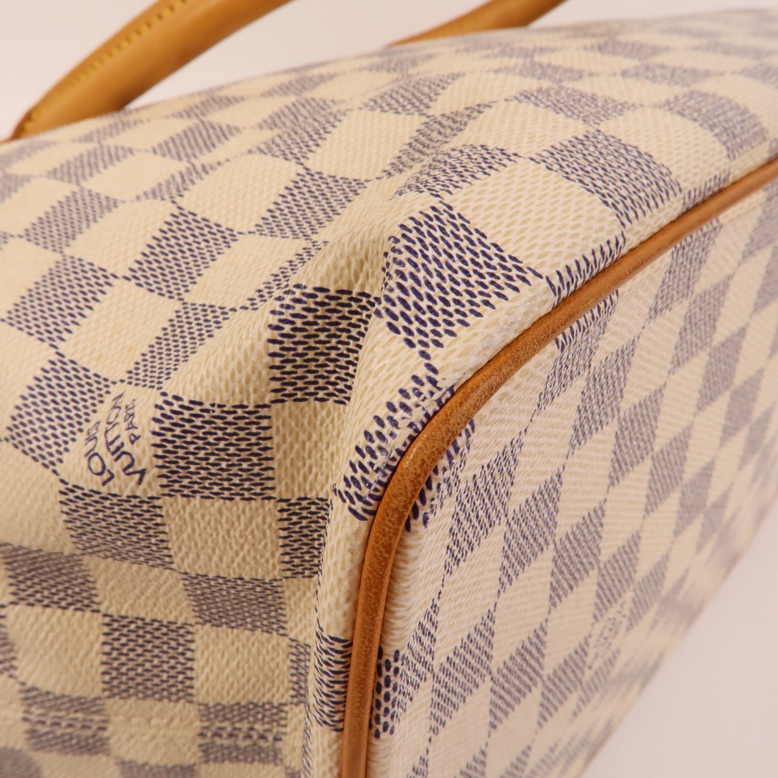 LOUIS VUITTON Damier Azur Saleya MM金扣肩背袋