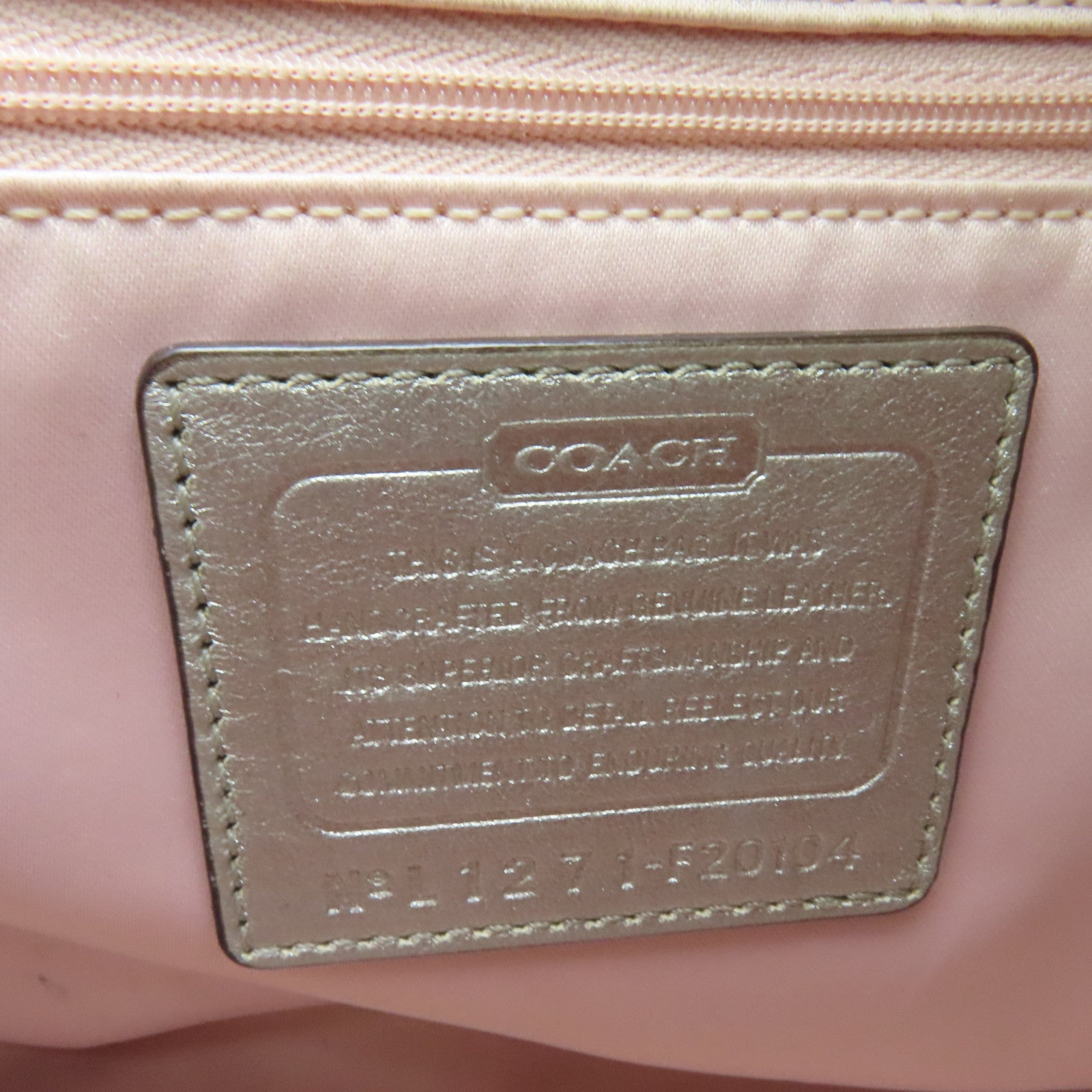 COACH 【清倉大減價】牛皮皮革2 Way Shoulder銀扣手挽肩背兩用袋白色