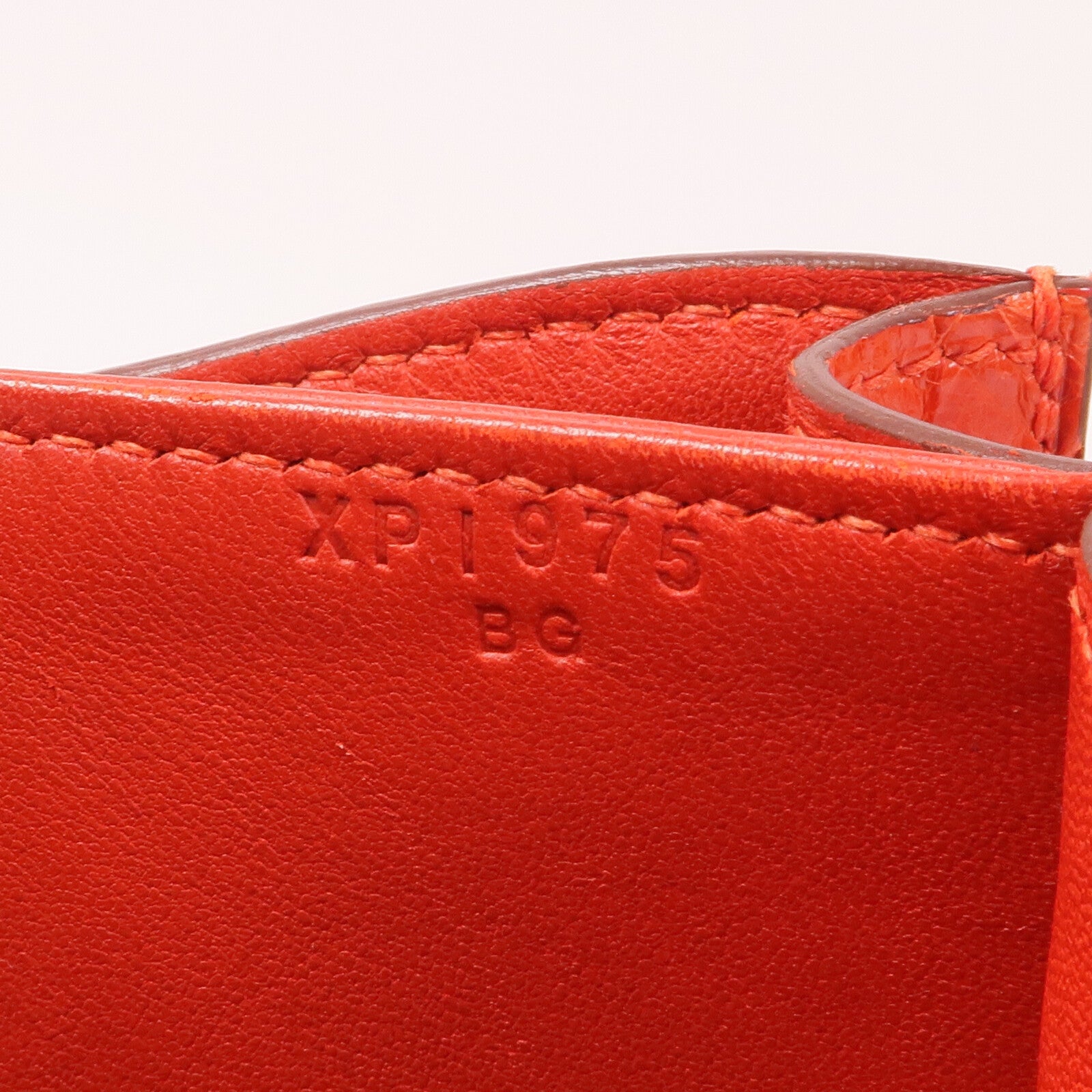 HERMES 鱷魚皮革Constance Elan金扣肩背袋Sanguine Shiny