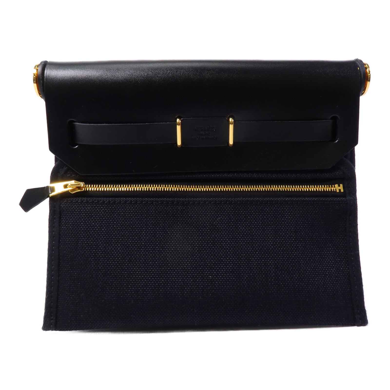 HERMES 帆布Mini Herbag肩背袋Nour