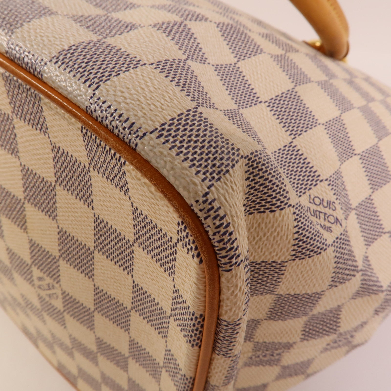 LOUIS VUITTON Damier Azur Saleya MM金扣肩背袋