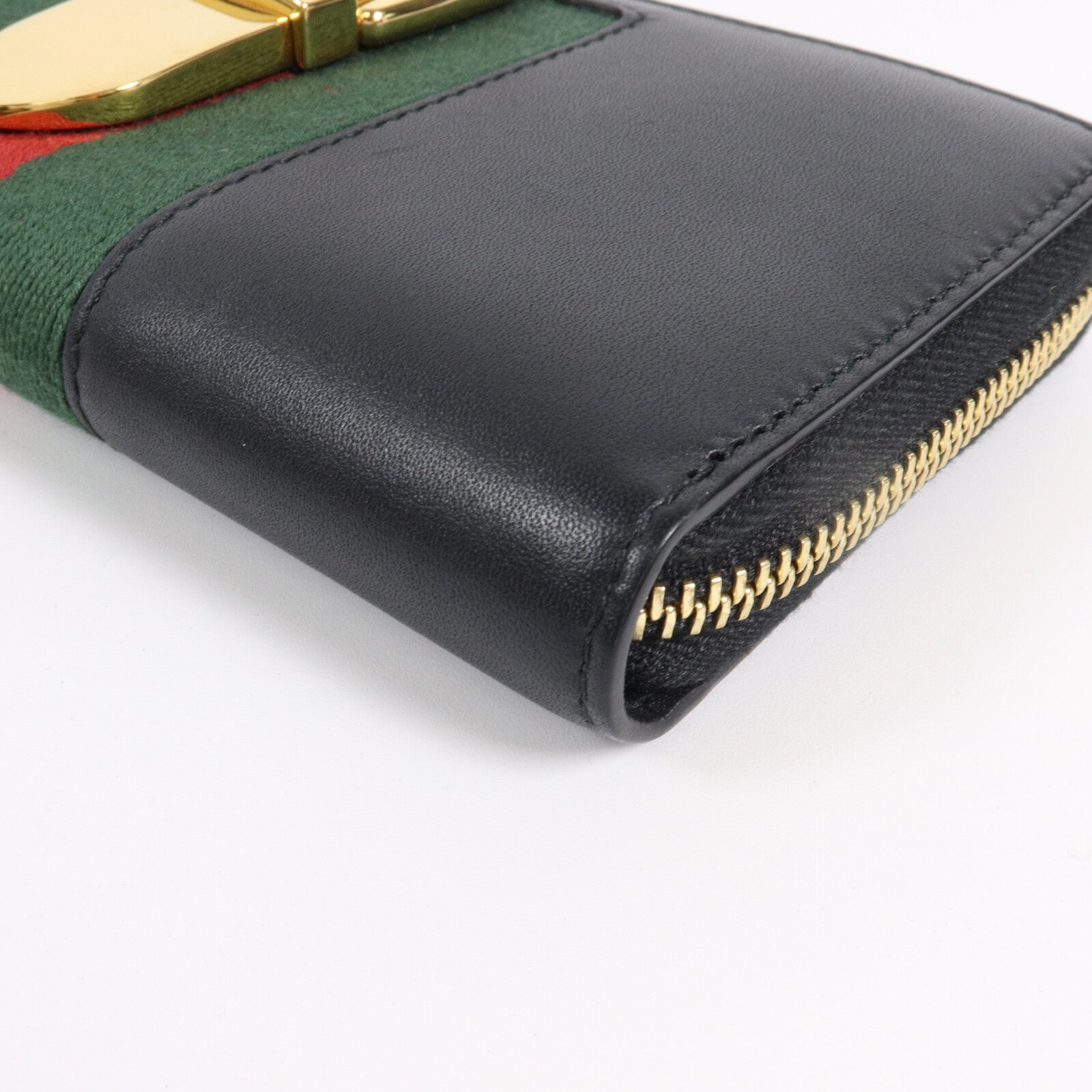 GUCCI 牛皮皮革Sylvie Zipper Long Wallet長錢包