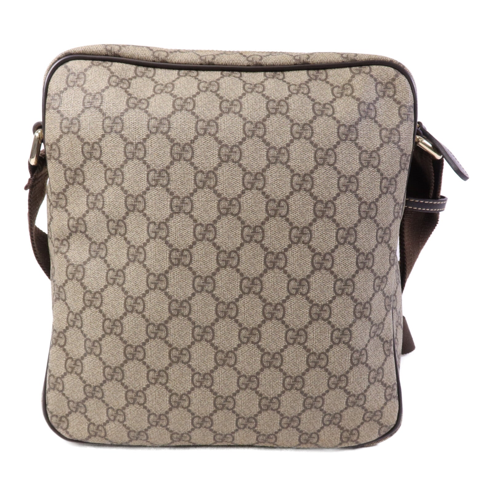 GUCCI 塗層帆布Shoulder Bag金扣肩背袋