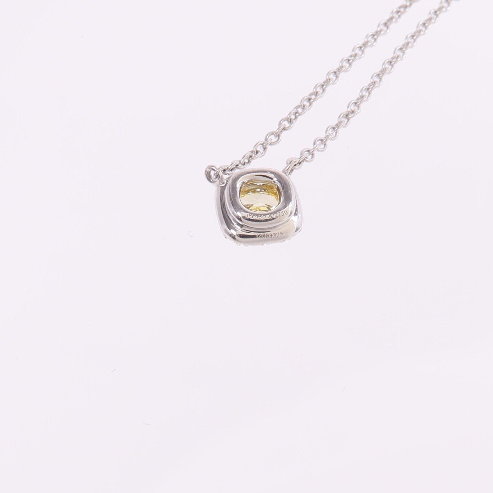 TIFFANY＆CO PT950鉑金/18K黃金Diamond Necklae鑽石項鍊