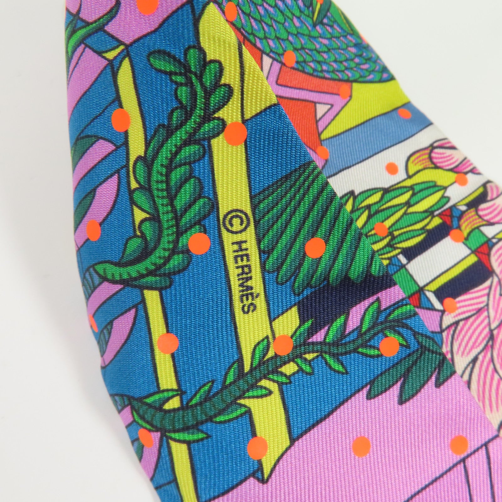 HERMES 絲質Twilly絲巾