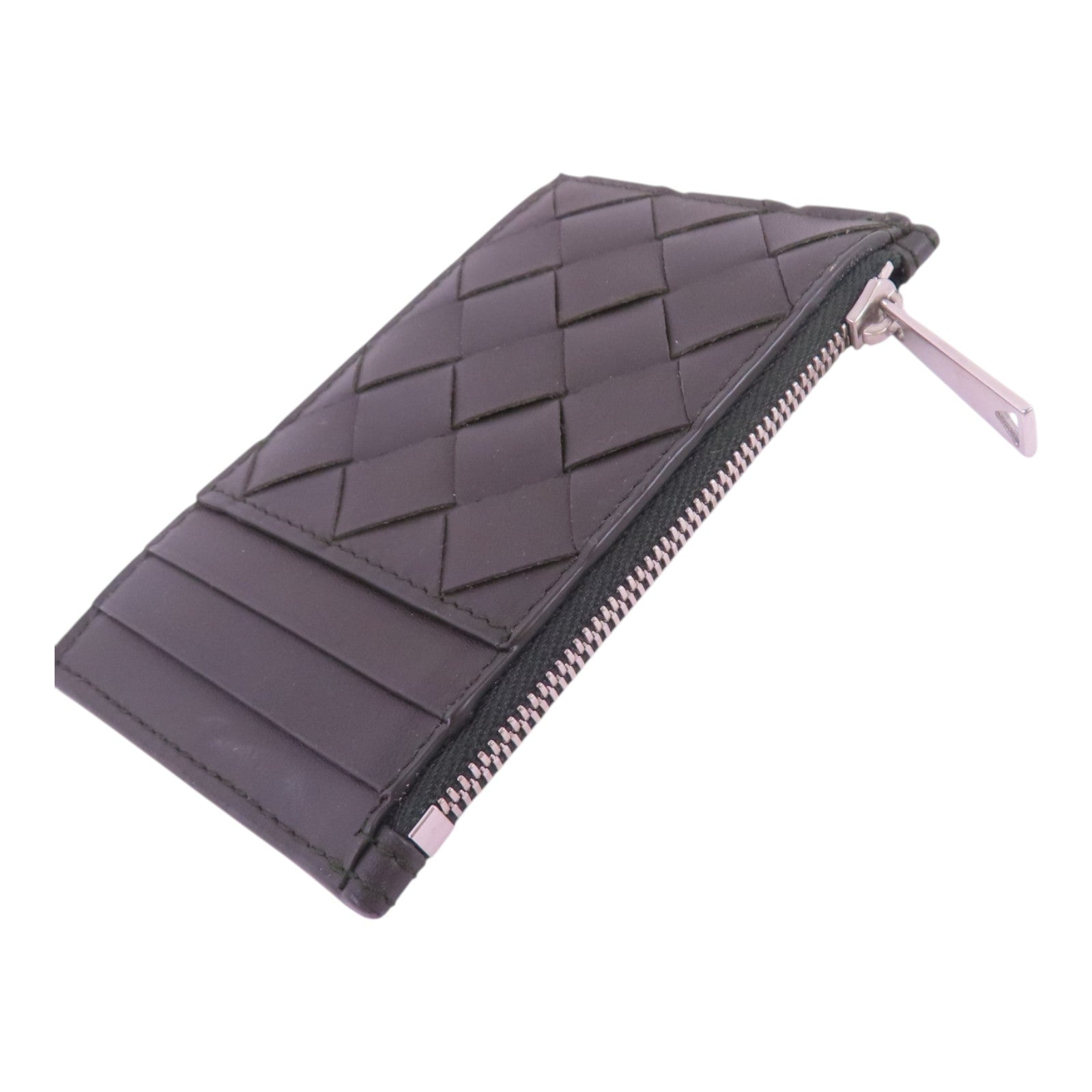 BOTTEGA VENETA 織紋皮革Card Case銀扣卡套