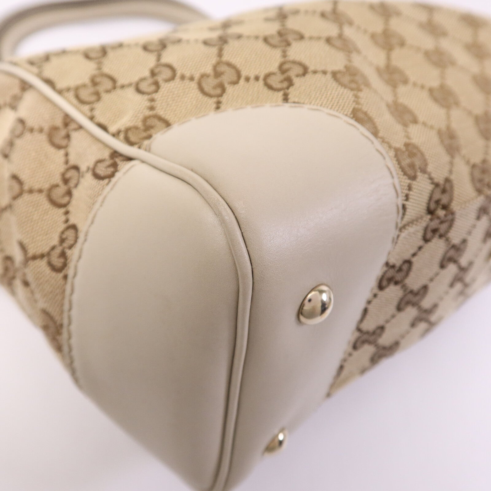GUCCI 帆布Tote Bag金扣手挽袋