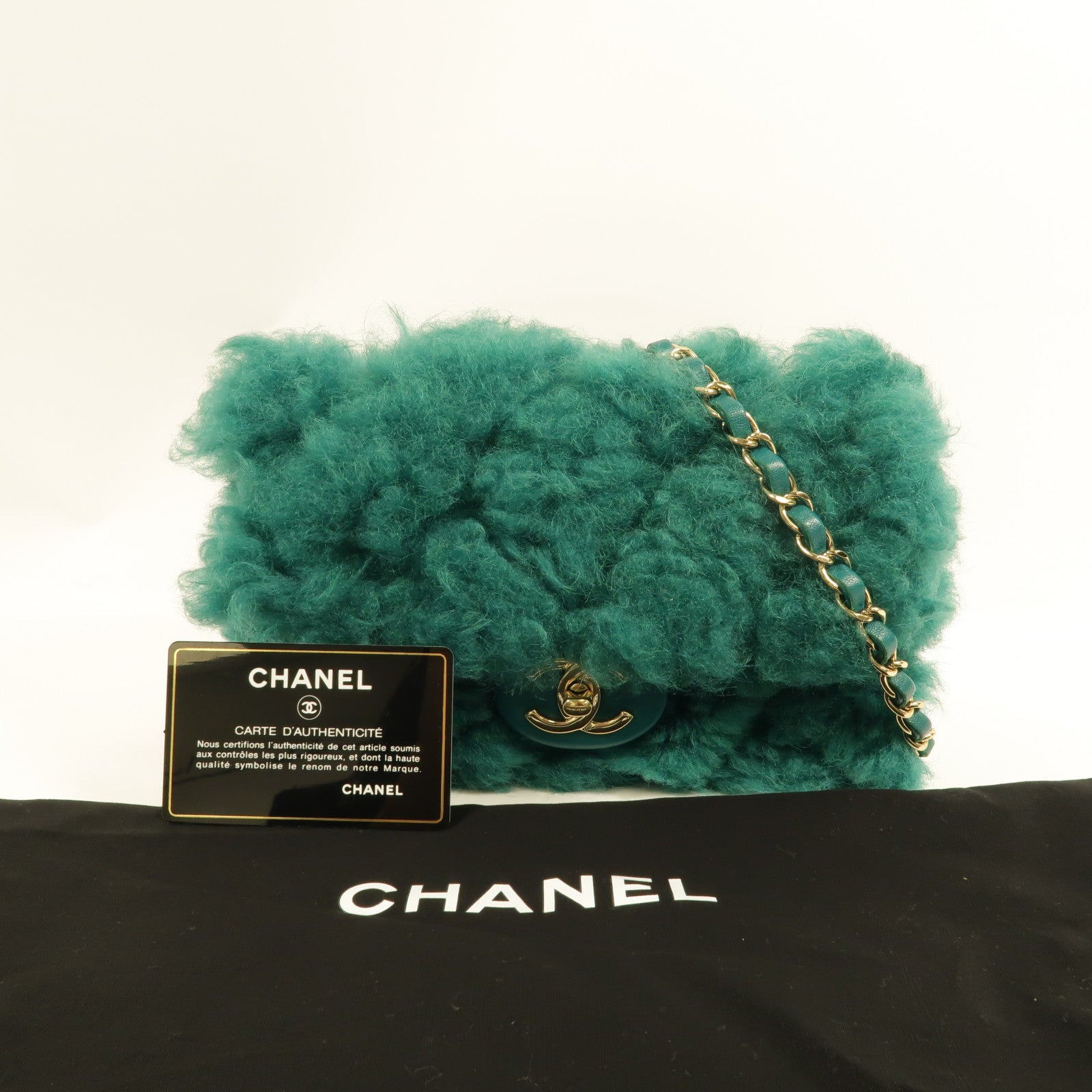 CHANEL Shearling/羊皮皮革Flap Bag肩背袋