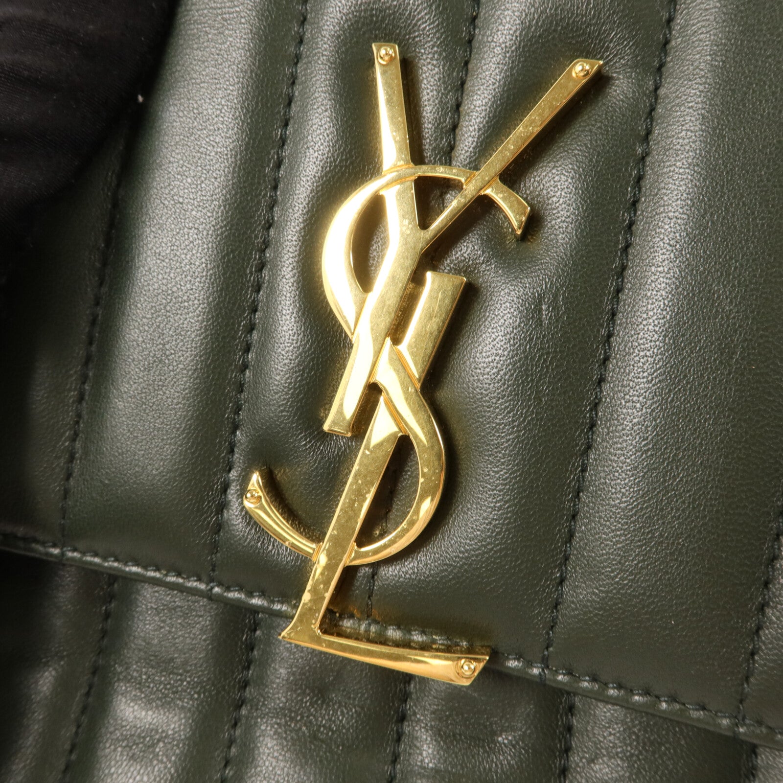 SAINT LAURENT 羊皮皮革Vicky Medium鏈帶肩背袋