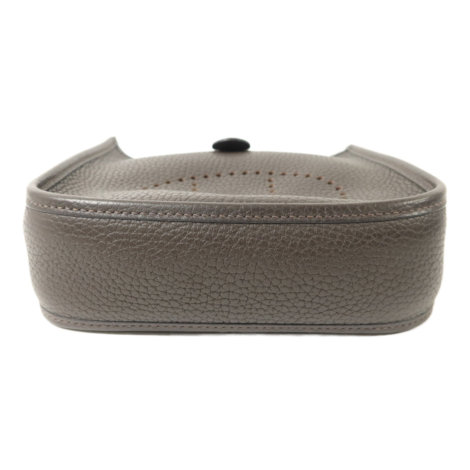 HERMES Clemence皮革Evelyne TPM肩背袋Chocolat
