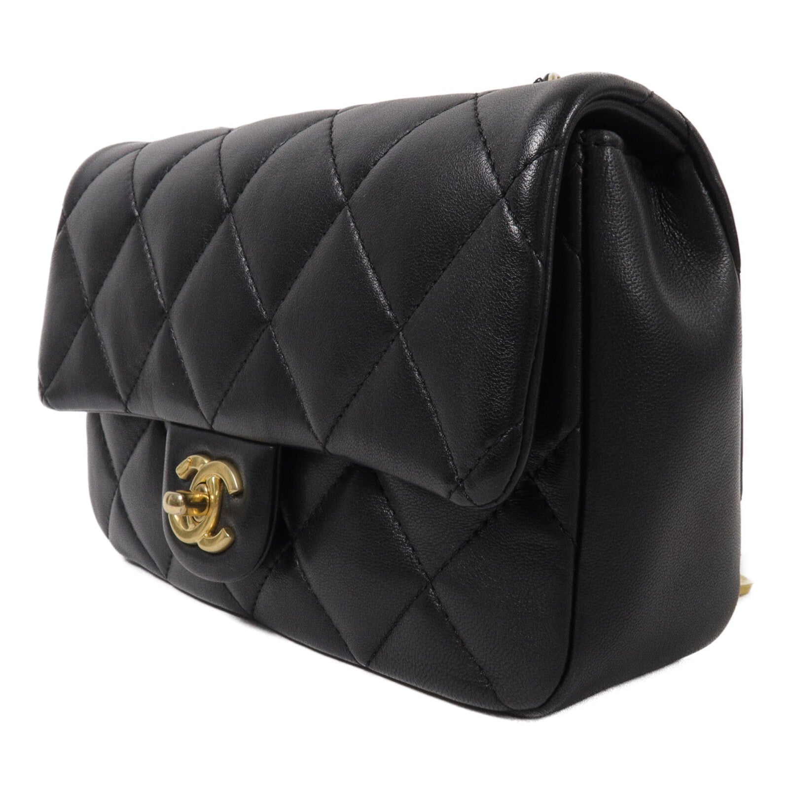 CHANEL 羊皮皮革Mini Flap Bag With Heart Charms鏈帶肩背袋