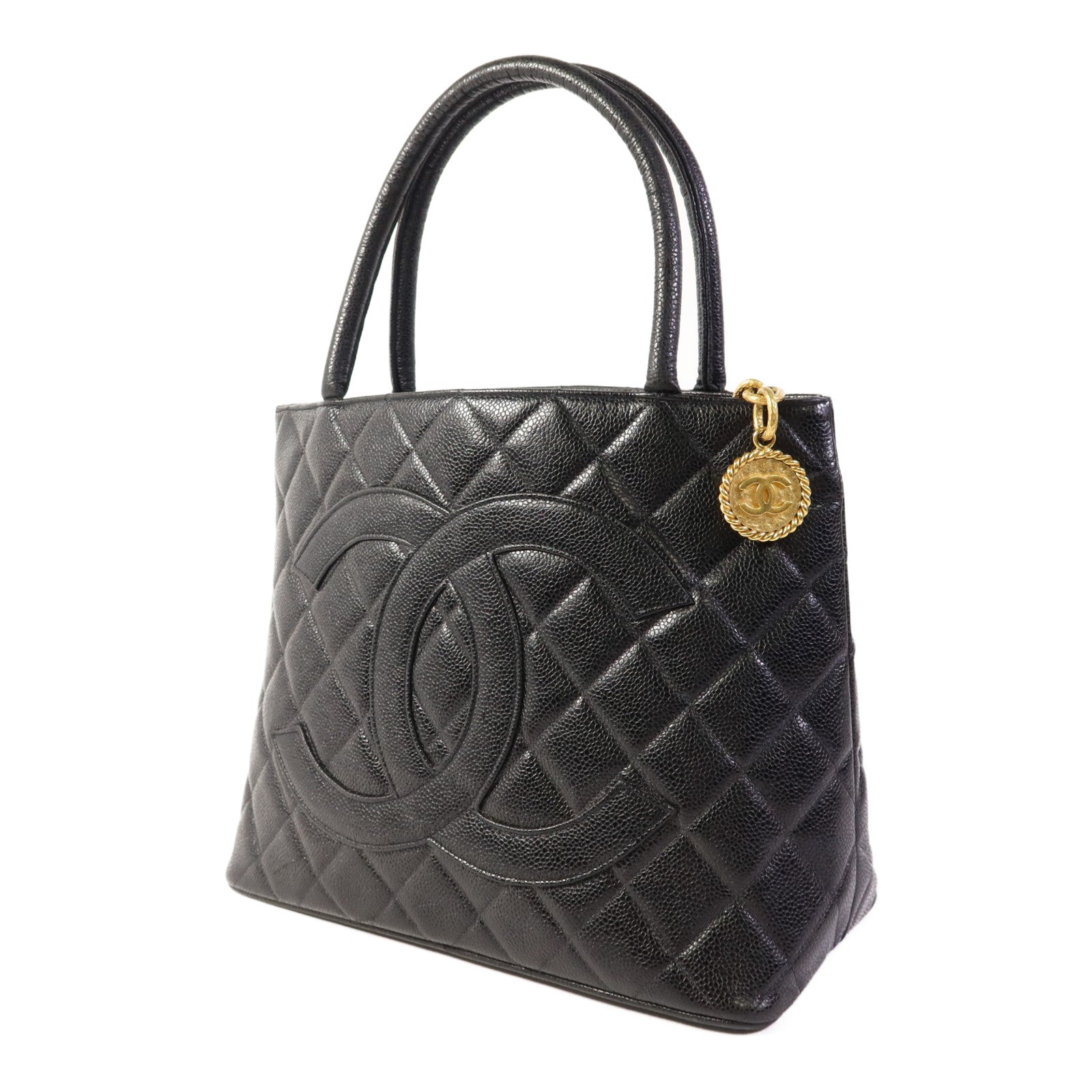 CHANEL 【激減優惠】牛皮皮革Vintage Tote Bag金扣手挽袋