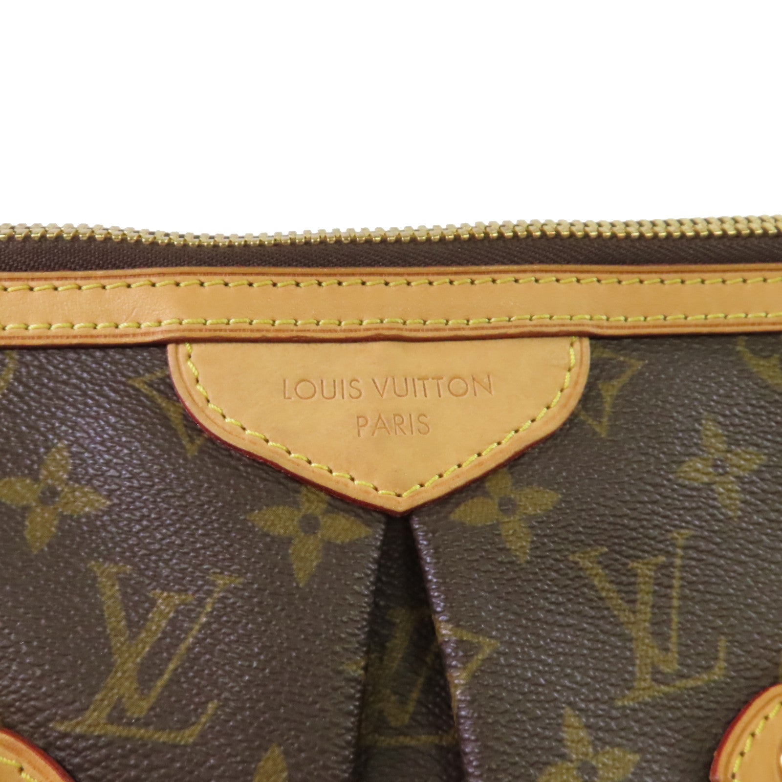 LOUIS VUITTON Monogram Palermo GM 2Way Shoulder Bag金扣手挽肩背兩用袋啡色
