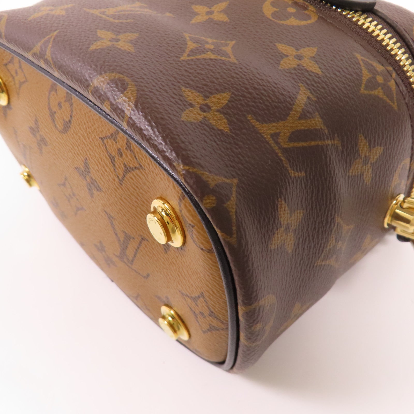 LOUIS VUITTON LV GHW Vanity PM 2 Way Shoulder Bag M45165 Monogram Reverse Brown