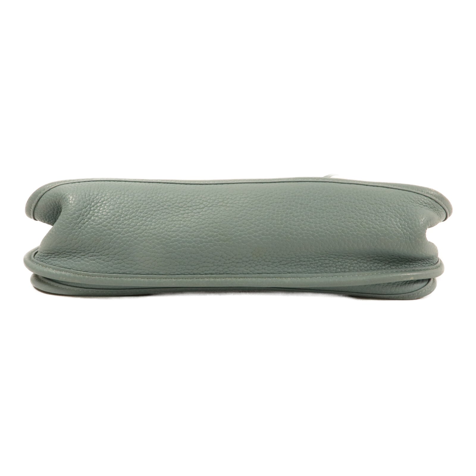 HERMES Toile H帆布/Clemence皮革Evelyne GM肩背袋Ciel
