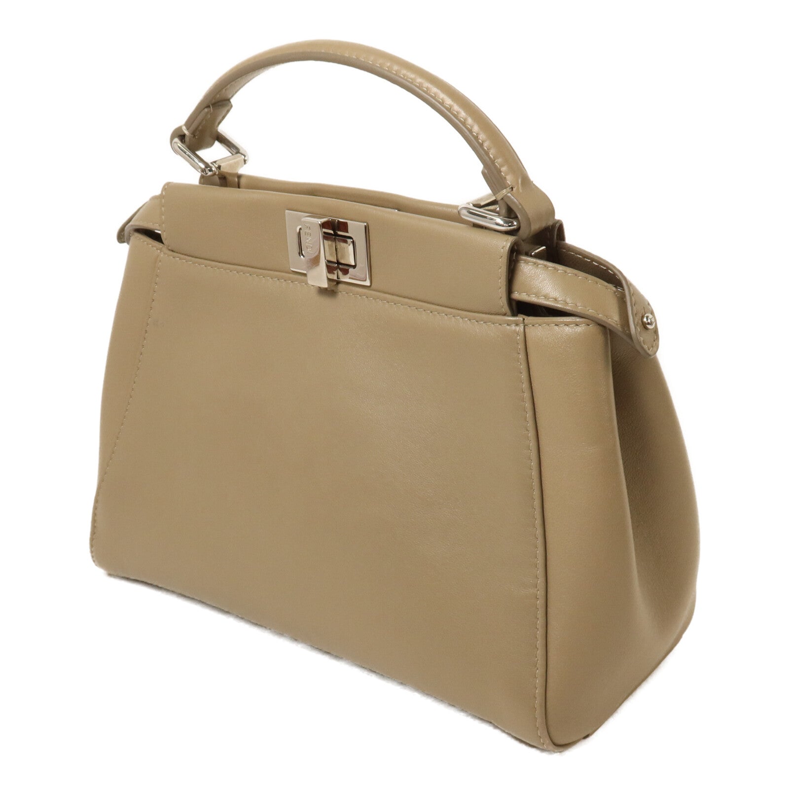 FENDI 牛皮皮革Peekaboo Iconic Mini手挽肩背兩用袋