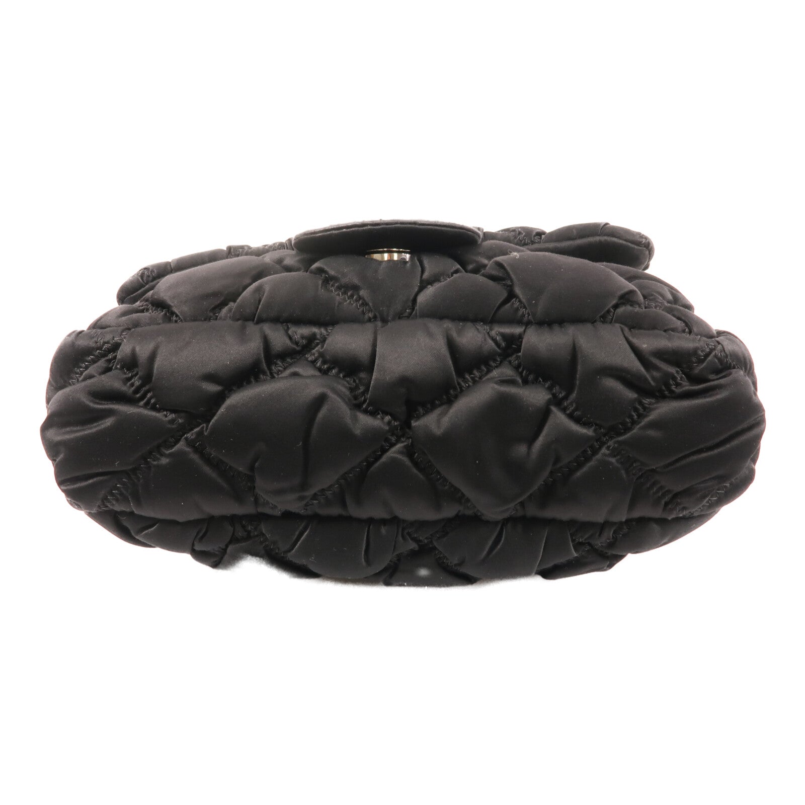 CHANEL 尼龍Shoulder Bag銀扣鏈帶肩背袋