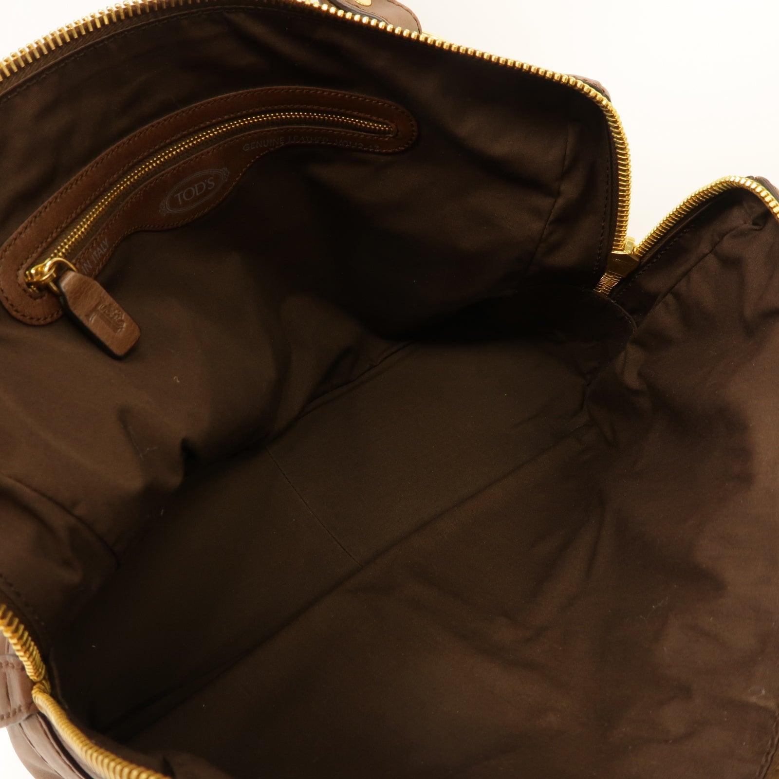 TOD'S 【激減優惠】牛皮皮革Shoulder Bag金扣肩背袋棕色
