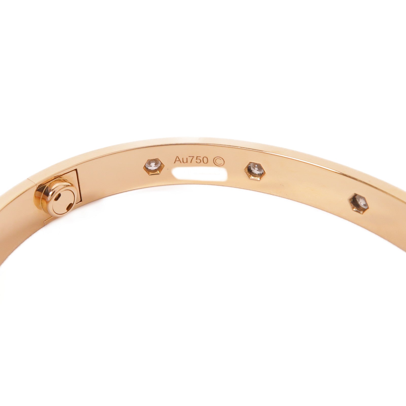 CARTIER 18K玫瑰金Love Bracelet 10 Diamonds手鐲#16