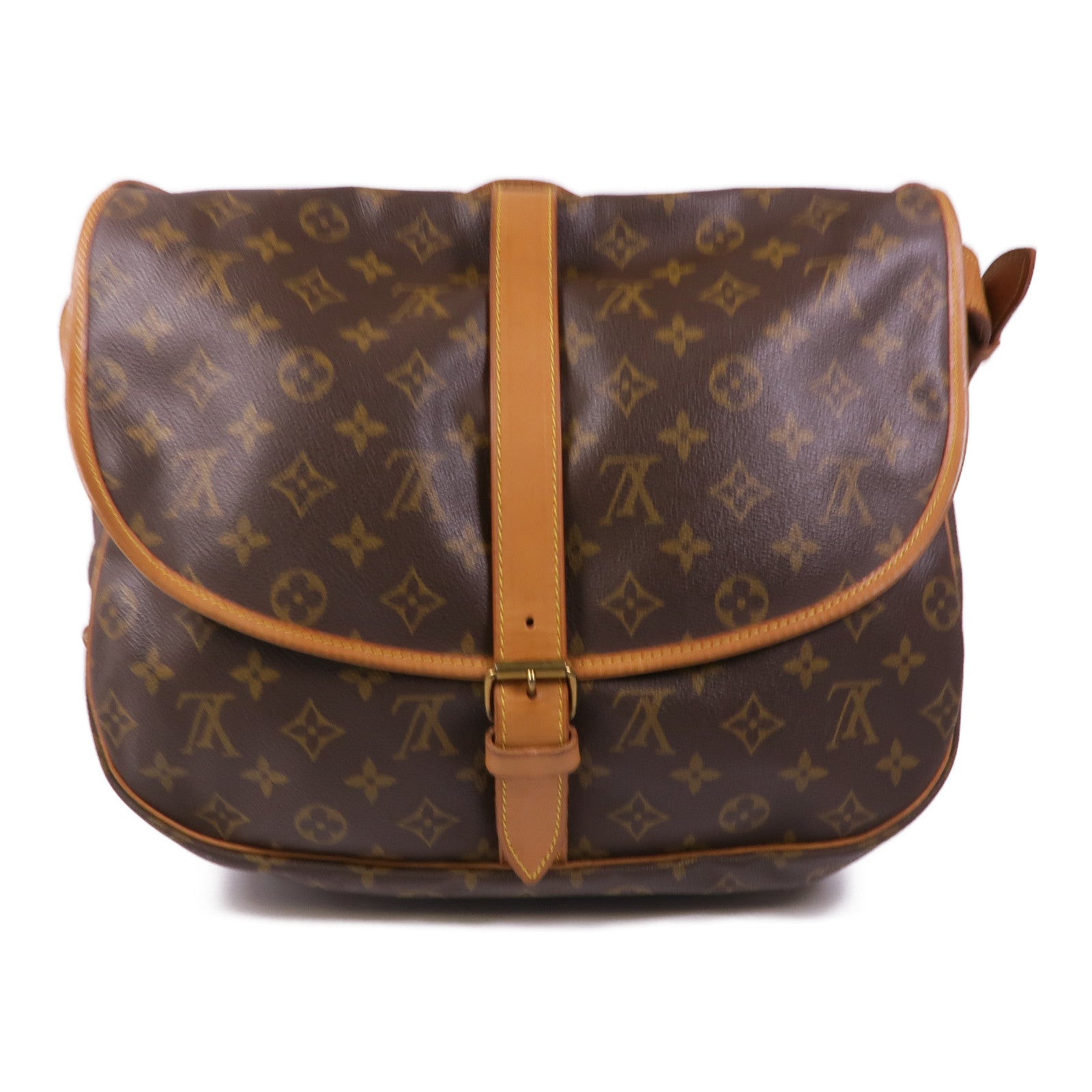 LOUIS VUITTON 【激減優惠】Monogram Saumur 35金扣肩背袋