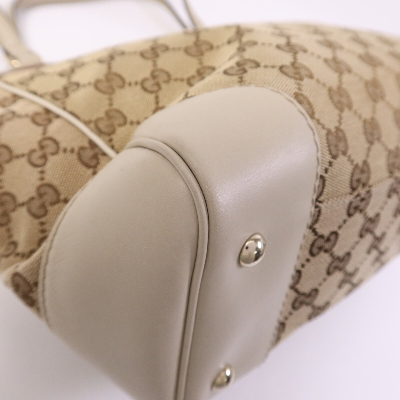 GUCCI 帆布Tote Bag金扣手挽袋