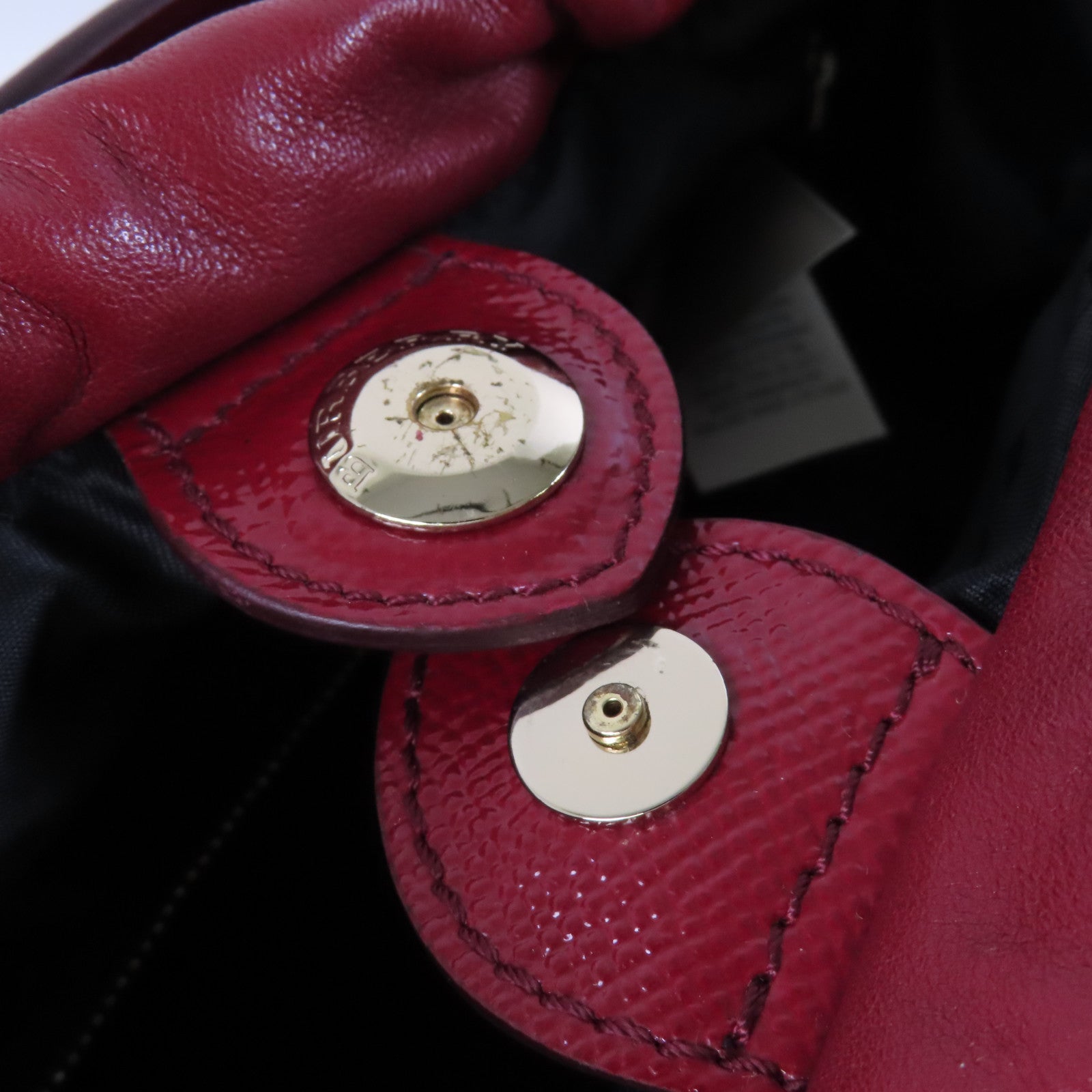 BURBERRY 漆皮皮革Dinton Bag金扣手挽肩背兩用袋