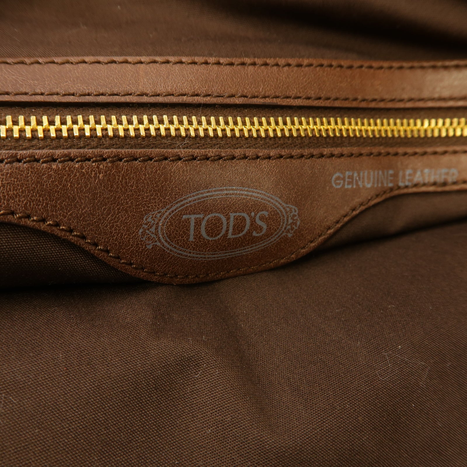 TOD'S 【激減優惠】牛皮皮革Shoulder Bag金扣肩背袋棕色