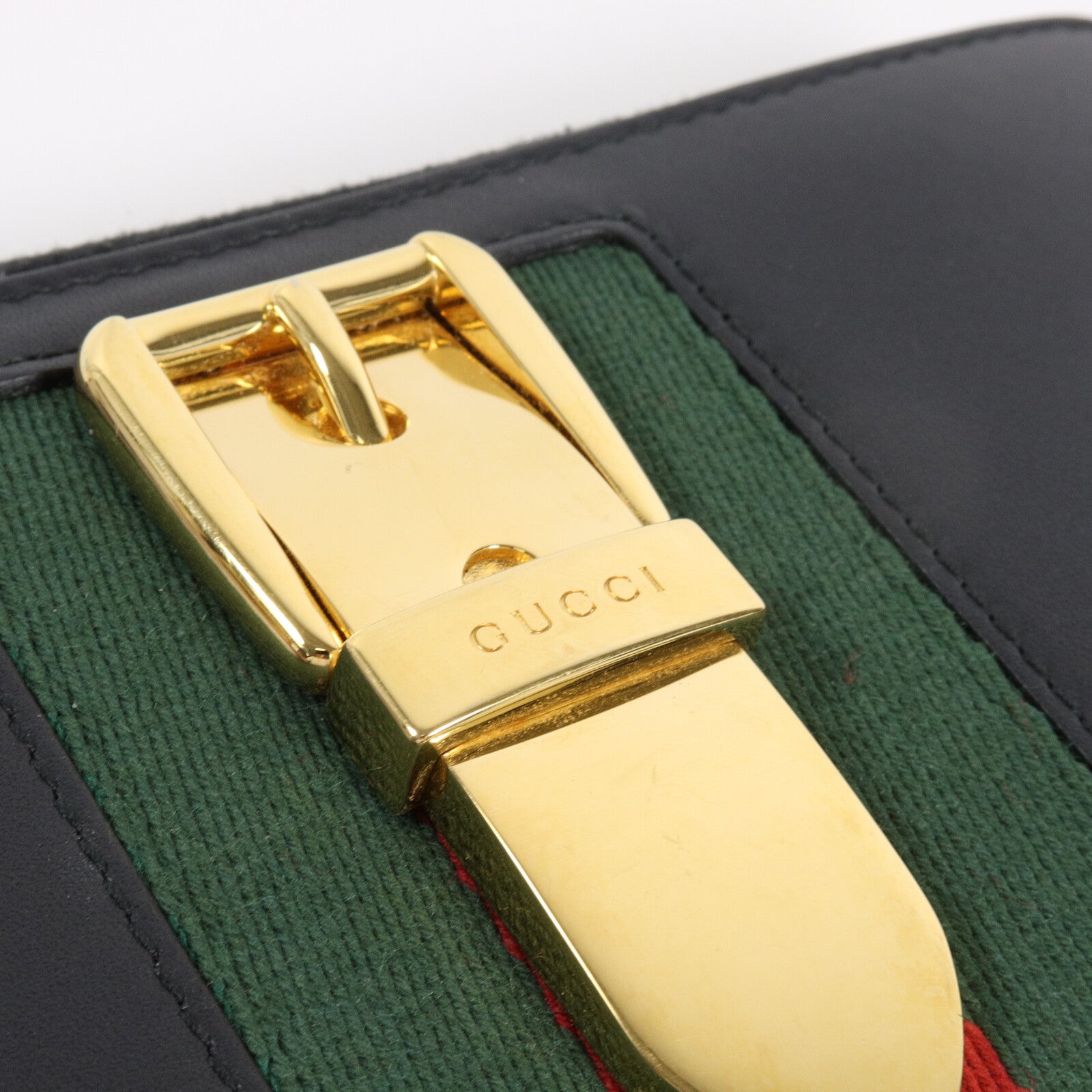 GUCCI 牛皮皮革Sylvie Zipper Long Wallet長錢包