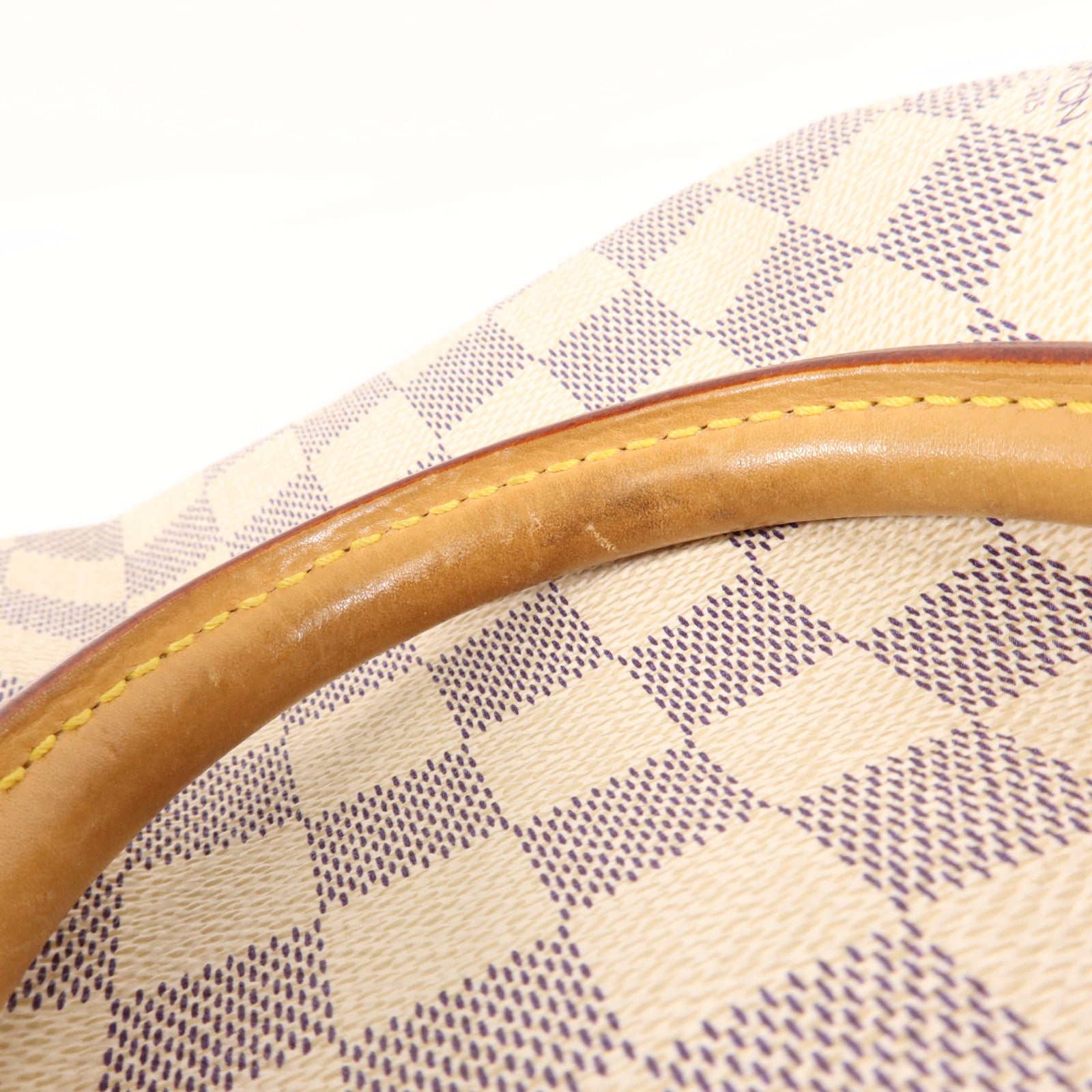 LOUIS VUITTON Damier Azur Speedy 25金扣手挽袋