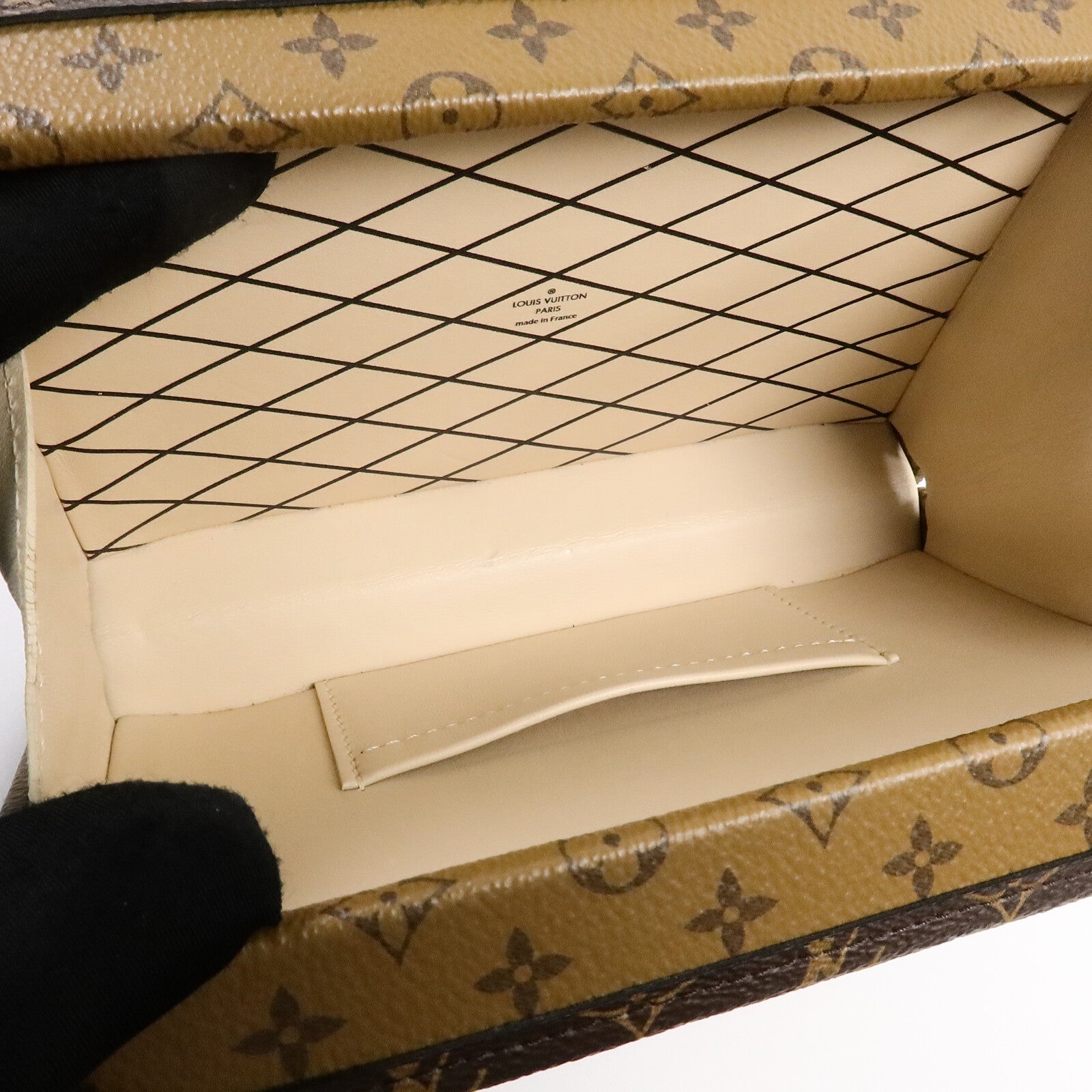 LOUIS VUITTON Monogram Reverse Petite Malle肩背袋