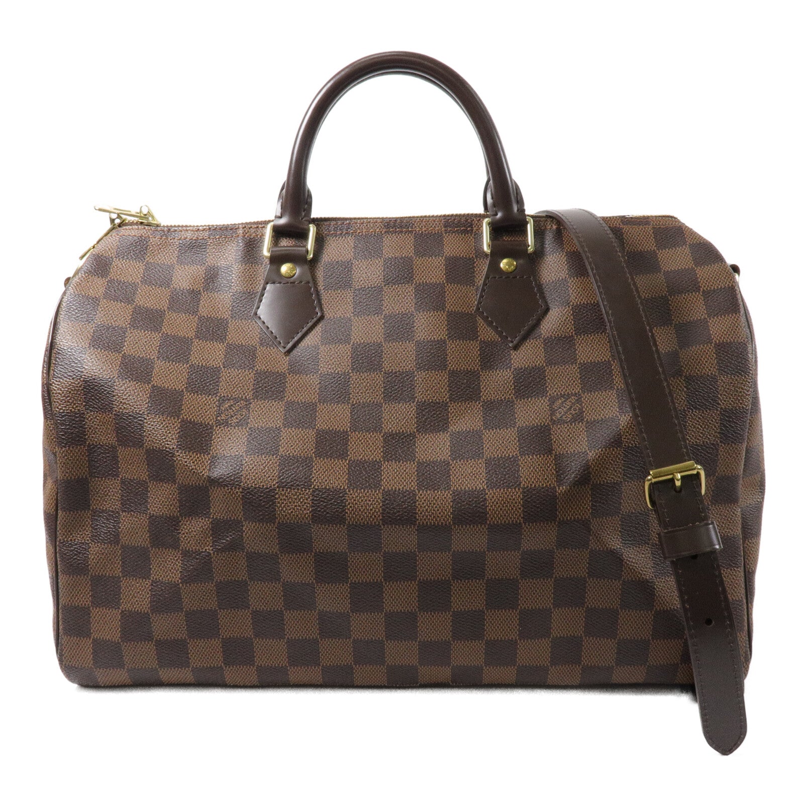 LOUIS VUITTON Damier Speedy Bandouliere 35手挽肩背兩用袋