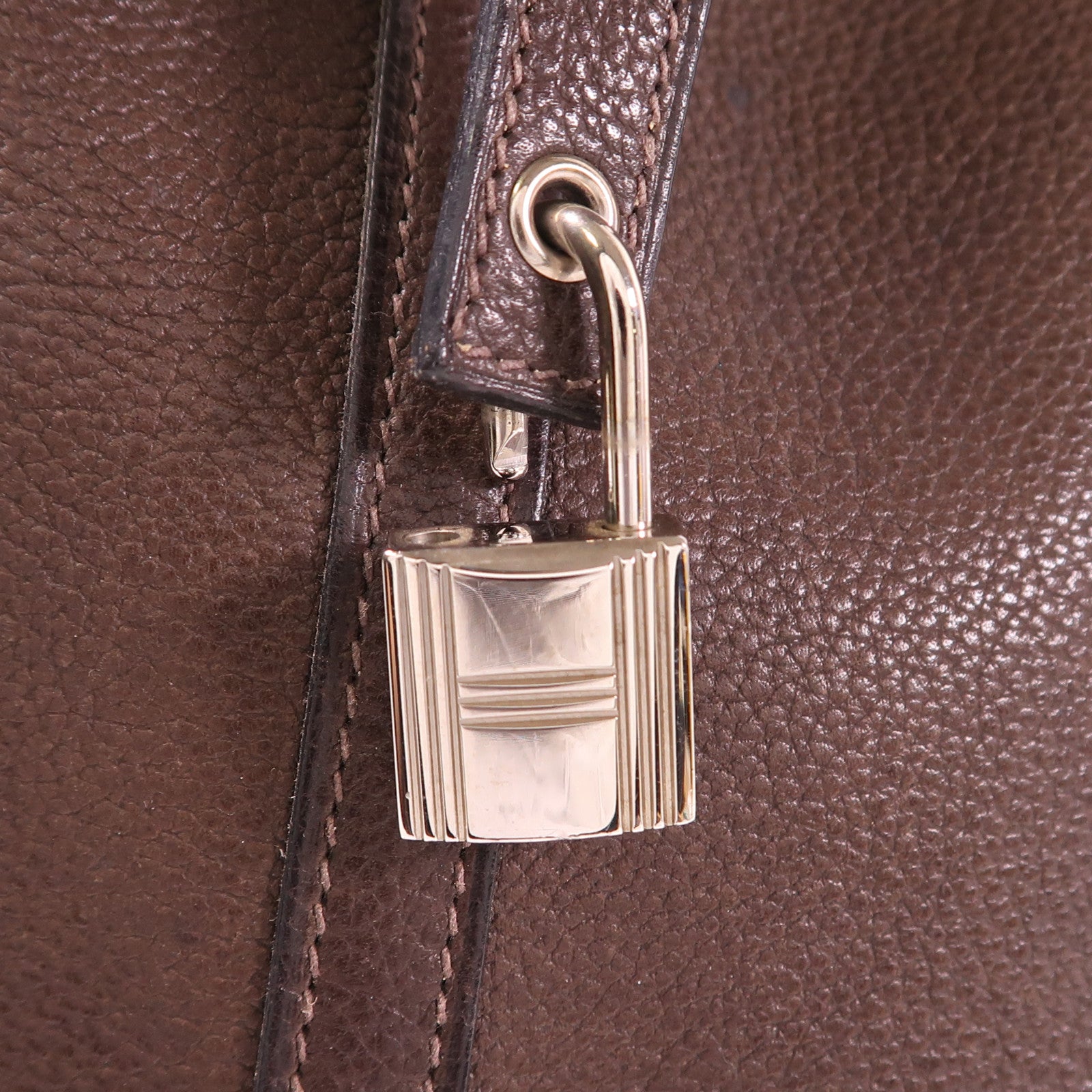 HERMES Fauve皮革Picotin MM銀扣手挽袋