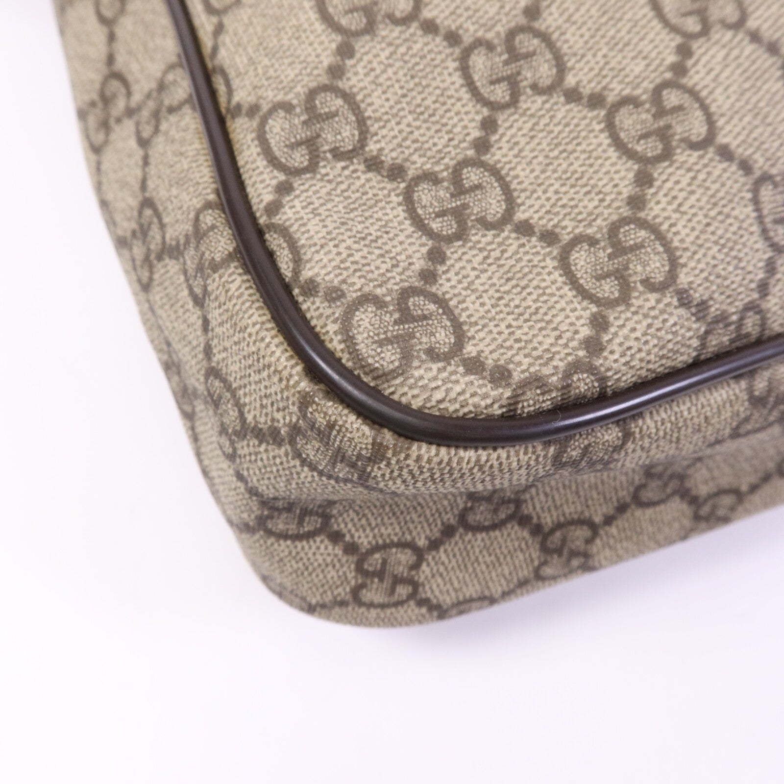 GUCCI 塗層帆布Shoulder Bag金扣肩背袋
