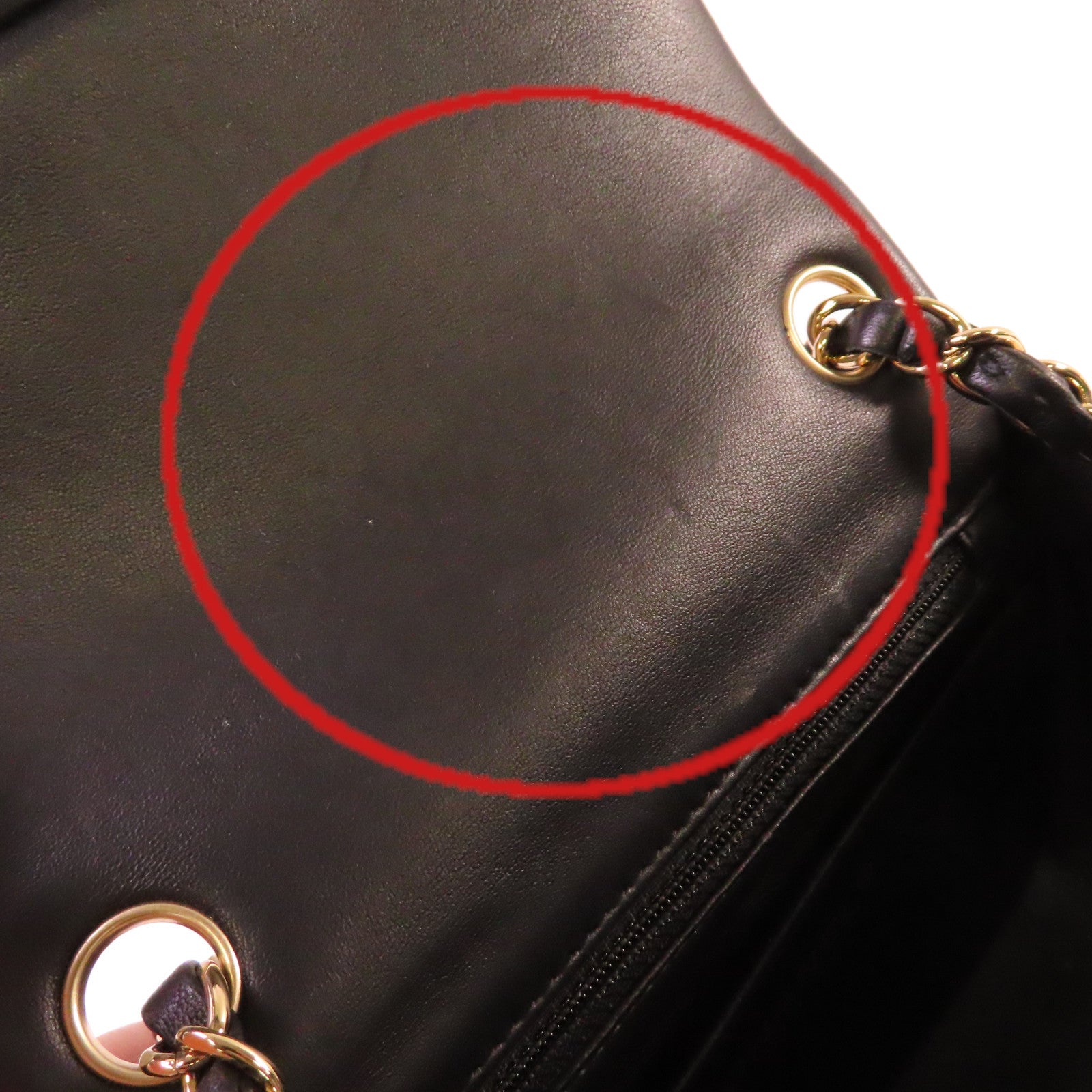 CHANEL 菱格羊皮皮革Chain Shoulder Bag銀扣鏈帶肩背袋黑色