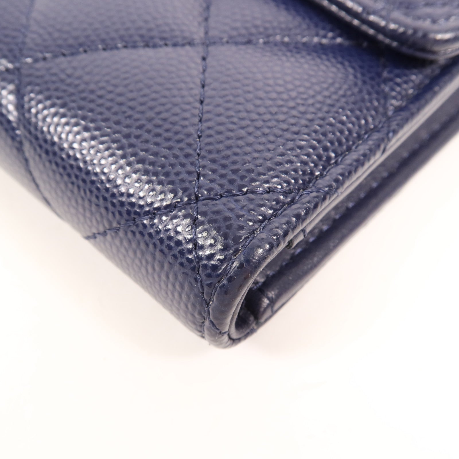 CHANEL 【激減優惠】牛皮皮革Wallet金扣長錢包