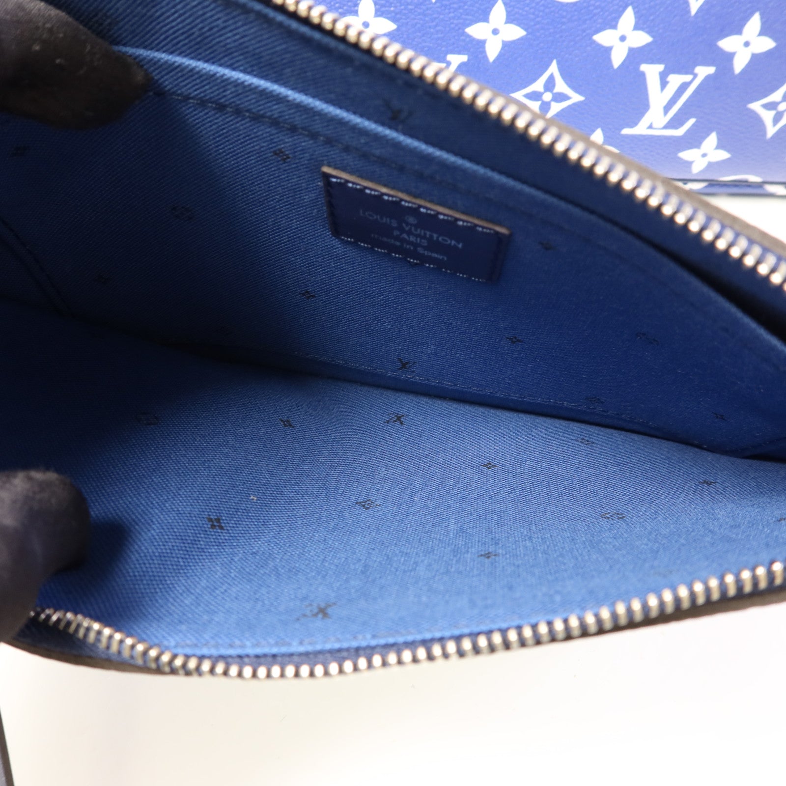 LOUIS VUITTON Monogram Escale Neverfull MM銀扣手挽袋