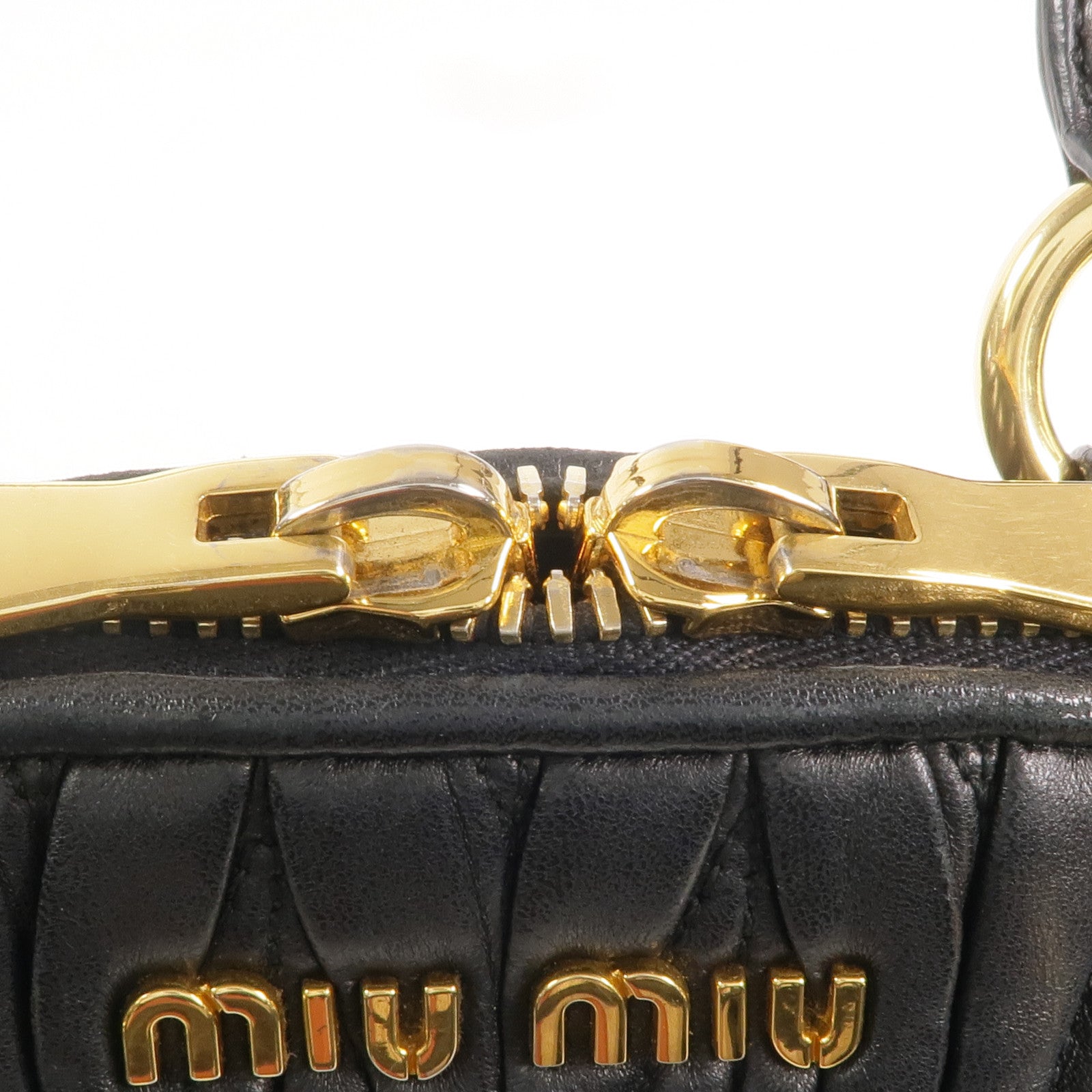 Miu Miu 羊皮皮革2 Way Shoulder金扣手挽肩背兩用袋