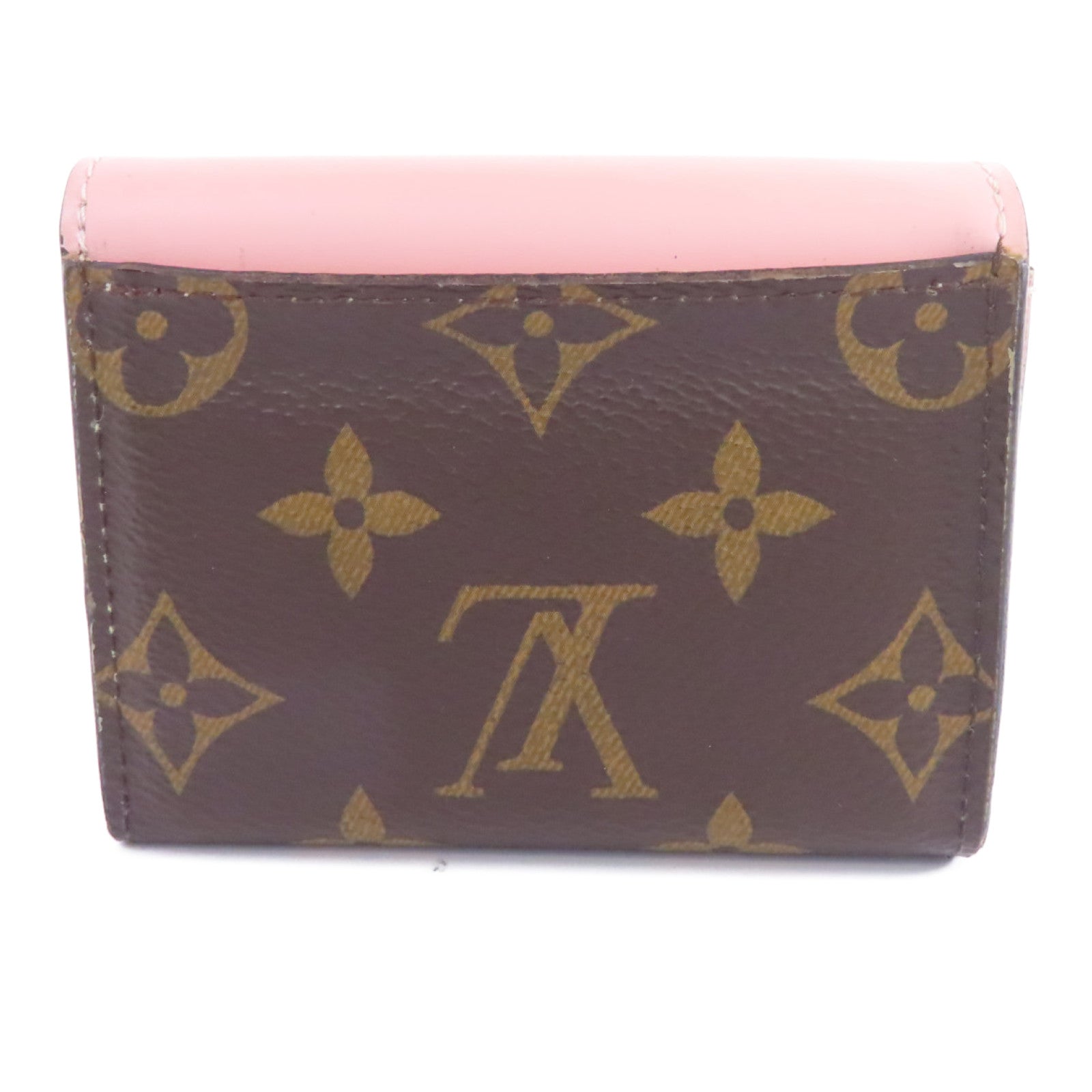 LOUIS VUITTON Monogram Zoe Wallet金扣錢包啡色/粉紅色