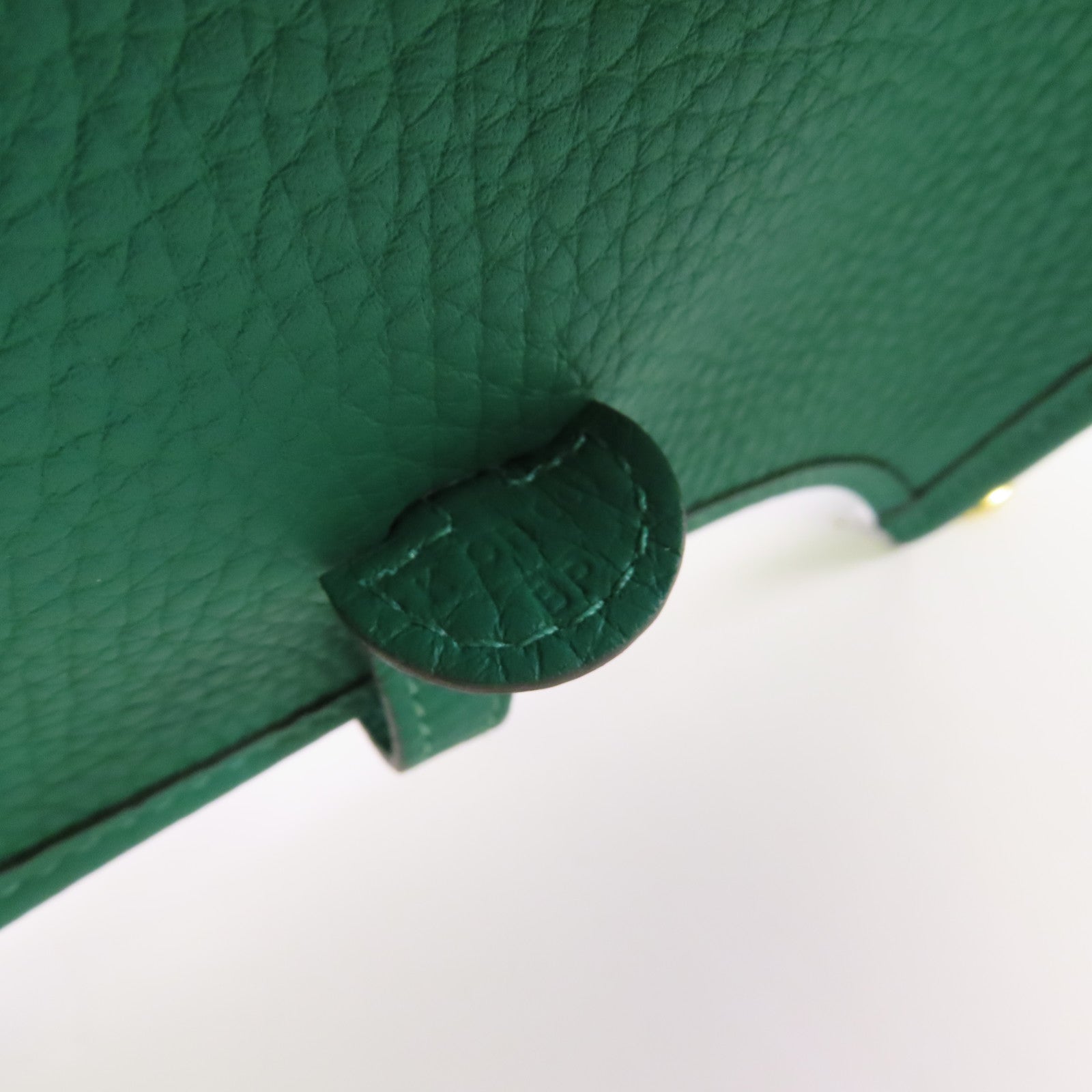 HERMES GHW Evelyne TPM Shoulder Bag Vertigo Green