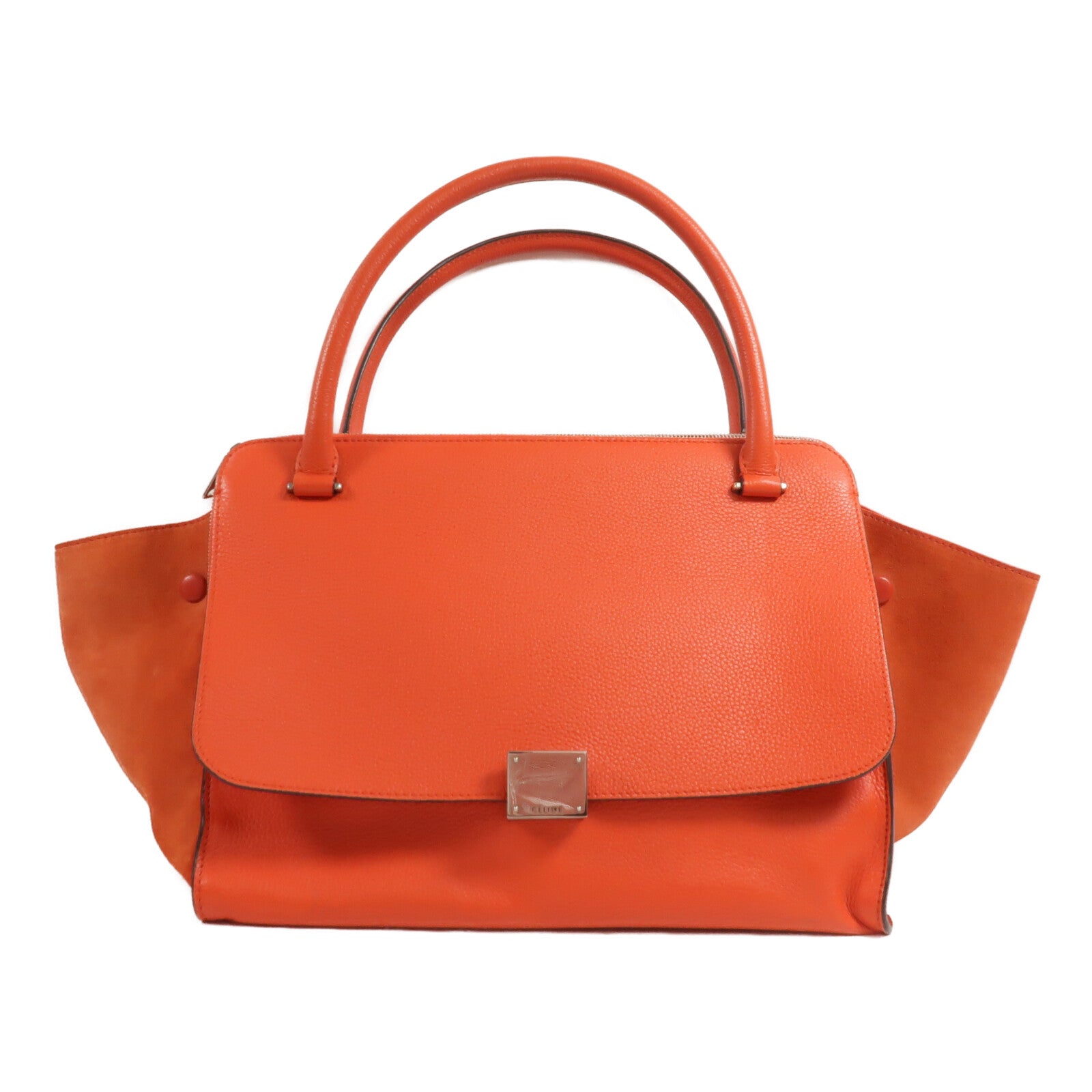 CELINE 牛皮皮革Trapeze Medium手挽袋