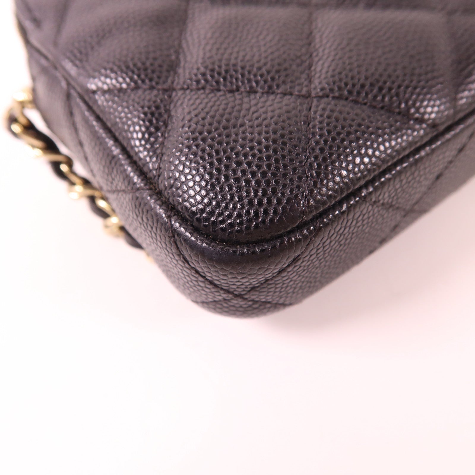 CHANEL 牛皮皮革Chain Shoulder Bag金扣鏈帶肩背袋