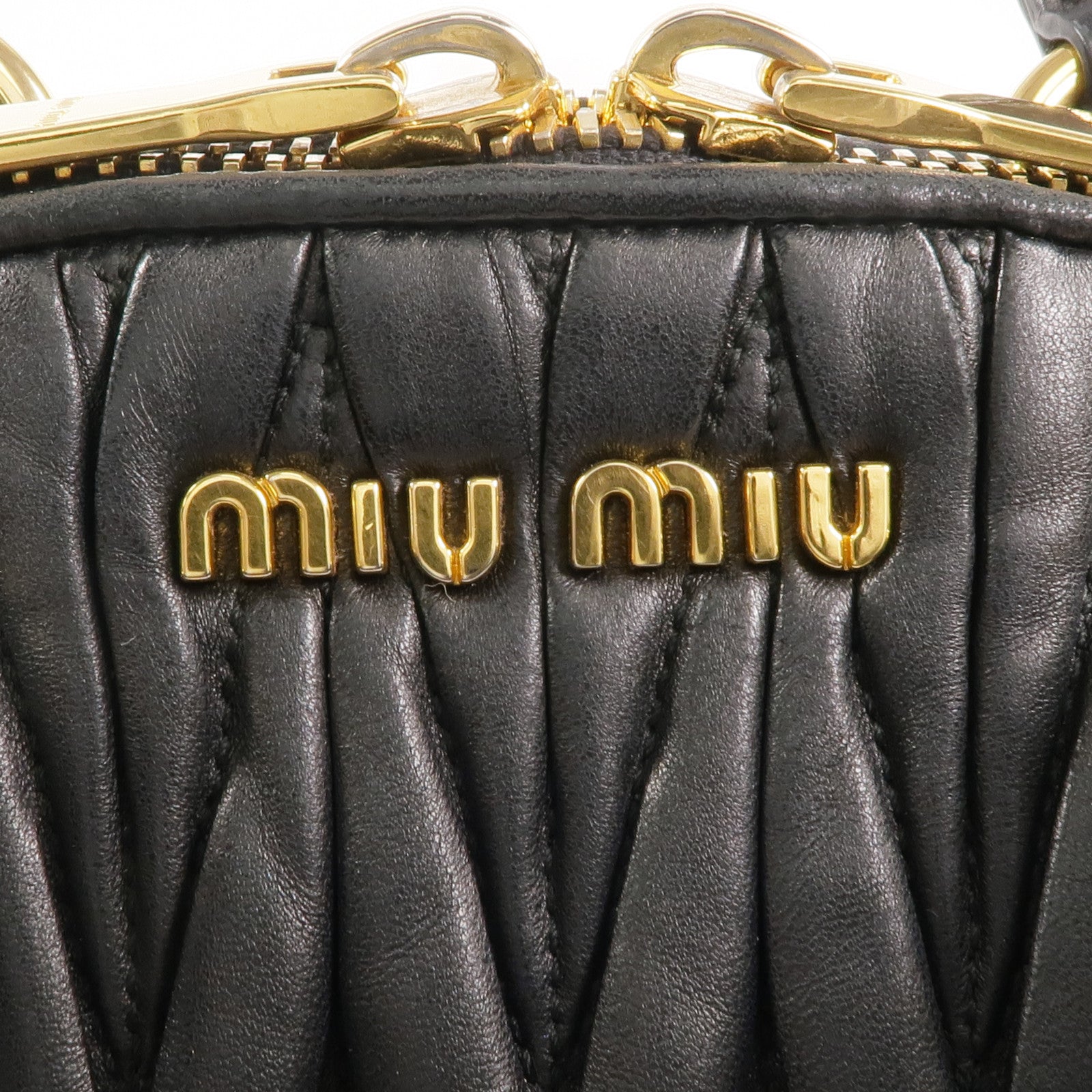 Miu Miu 羊皮皮革2 Way Shoulder金扣手挽肩背兩用袋