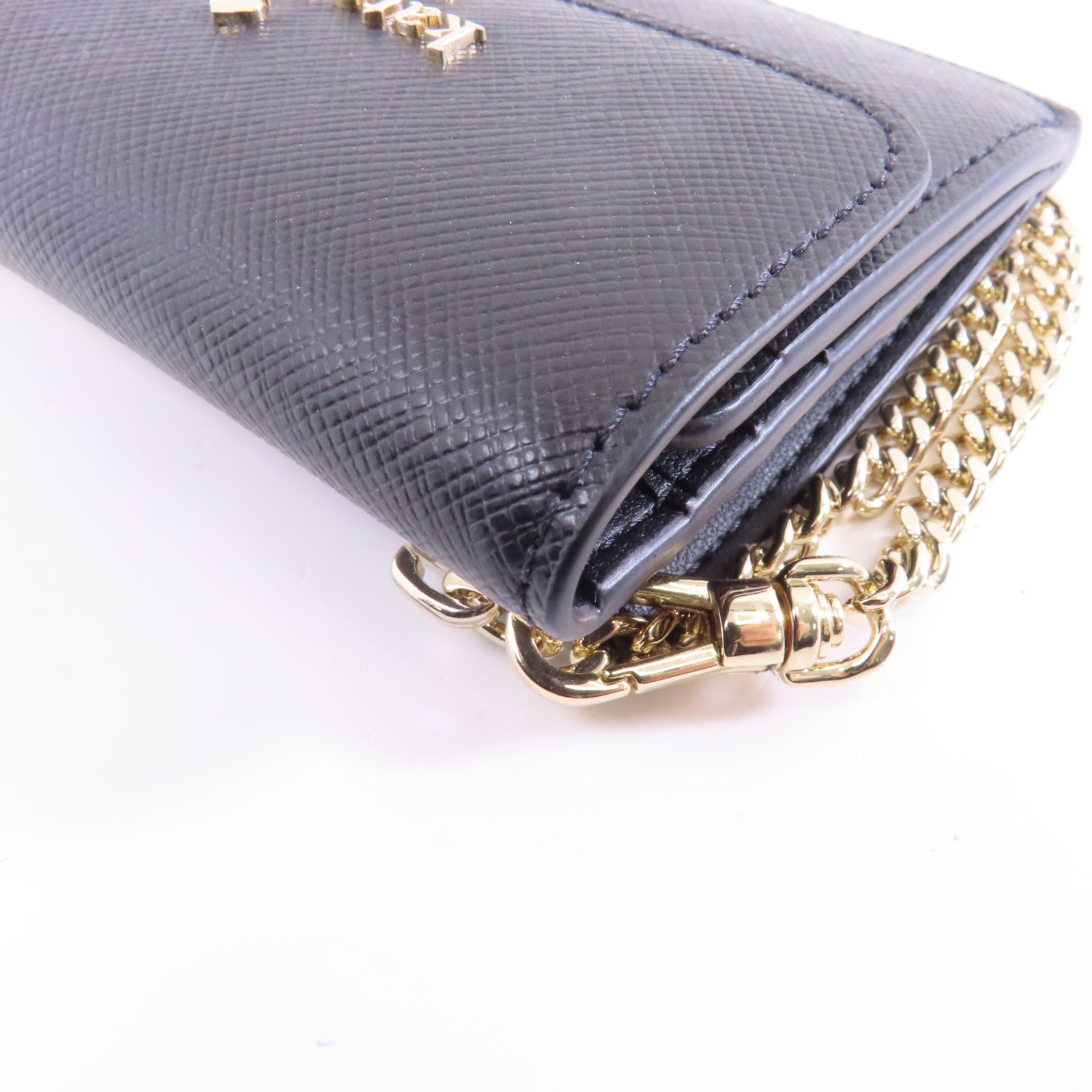 Kate Spade 牛皮皮革Card Case金扣卡片套黑色