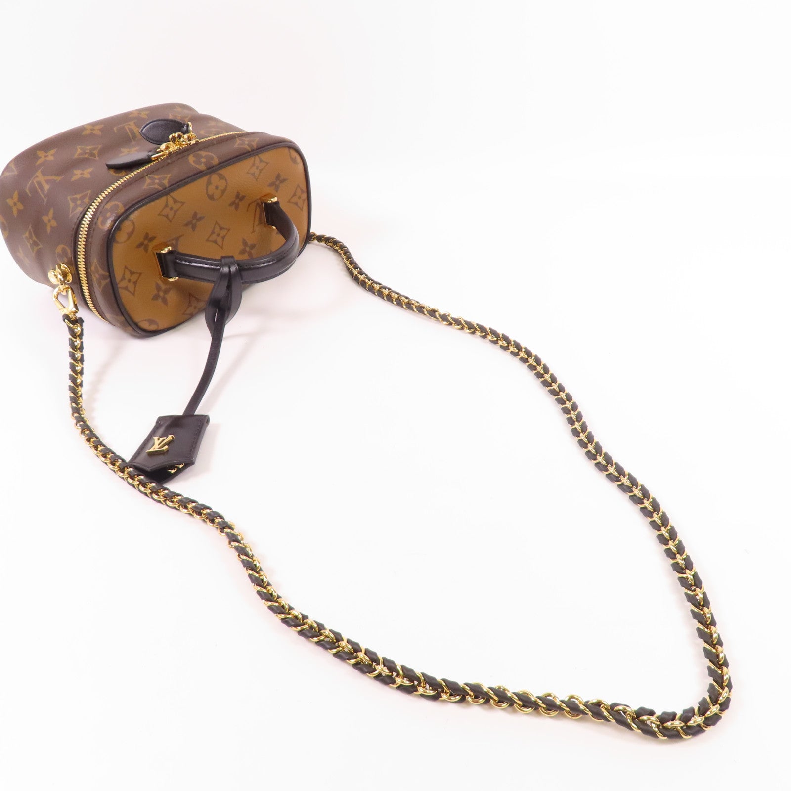 LOUIS VUITTON LV GHW Vanity PM 2 Way Shoulder Bag M45165 Monogram Reverse Brown